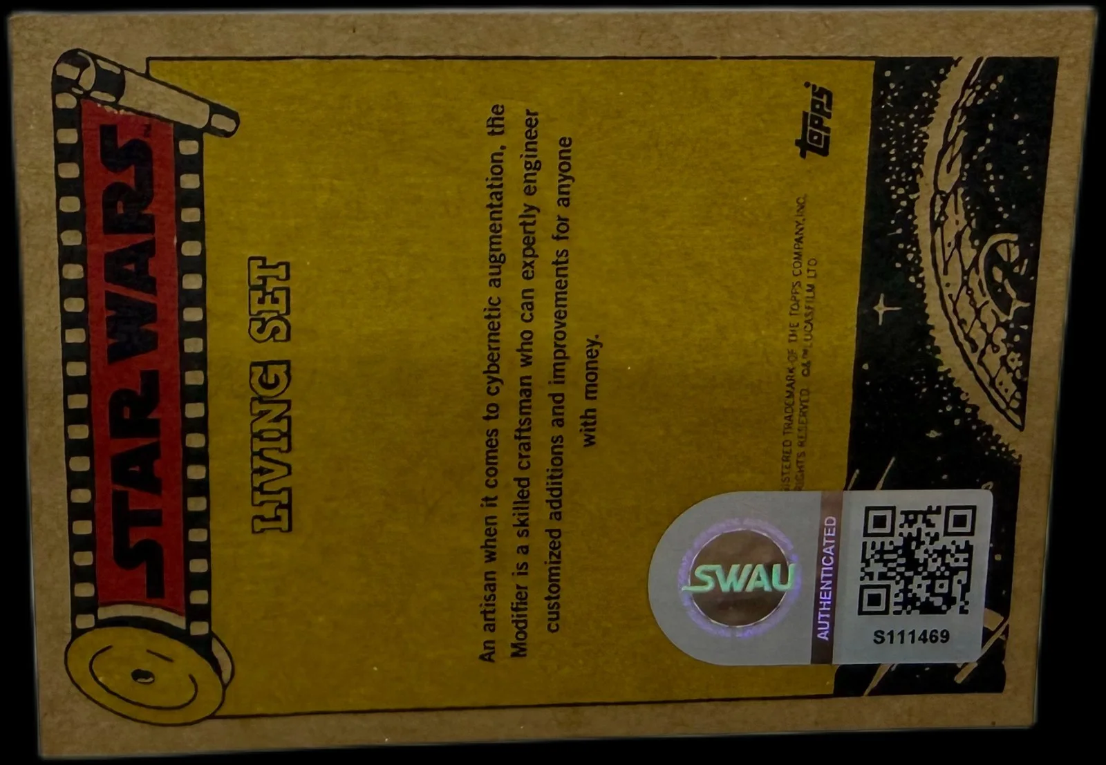 thundercat — Thundercat Signed 2023 Topps Star Wars Living Set The Modifier #286 SWAU, изображение 2