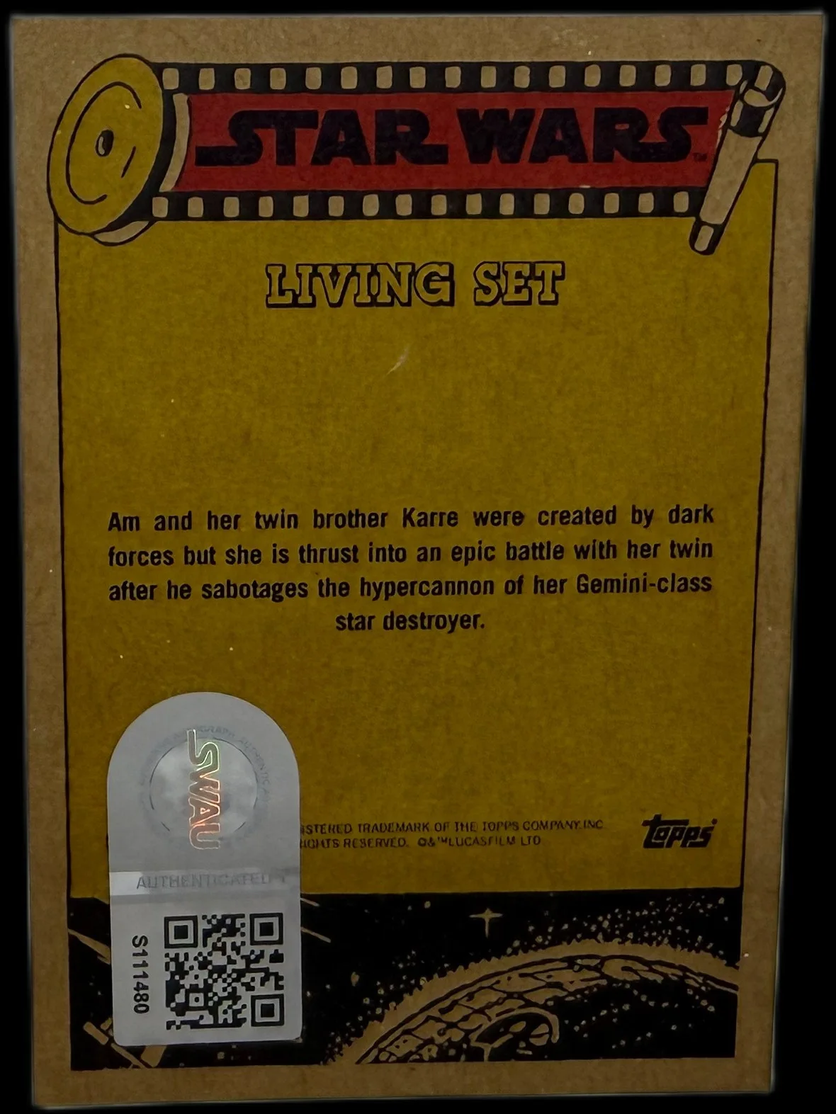 alison brie — Alison Brie Signed 2023 Topps Star Wars Living Set Am #471 SWAU, image 2