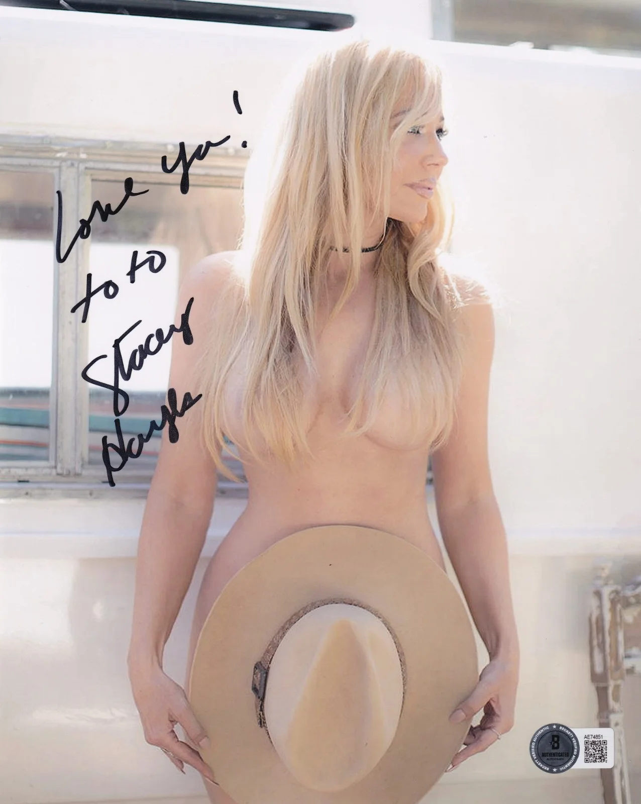 Stacey Hayes — Stacey Hayes Signed 8x10 Photo BAS COA MANswers Pajama Party Cy Girls Auto'd 851