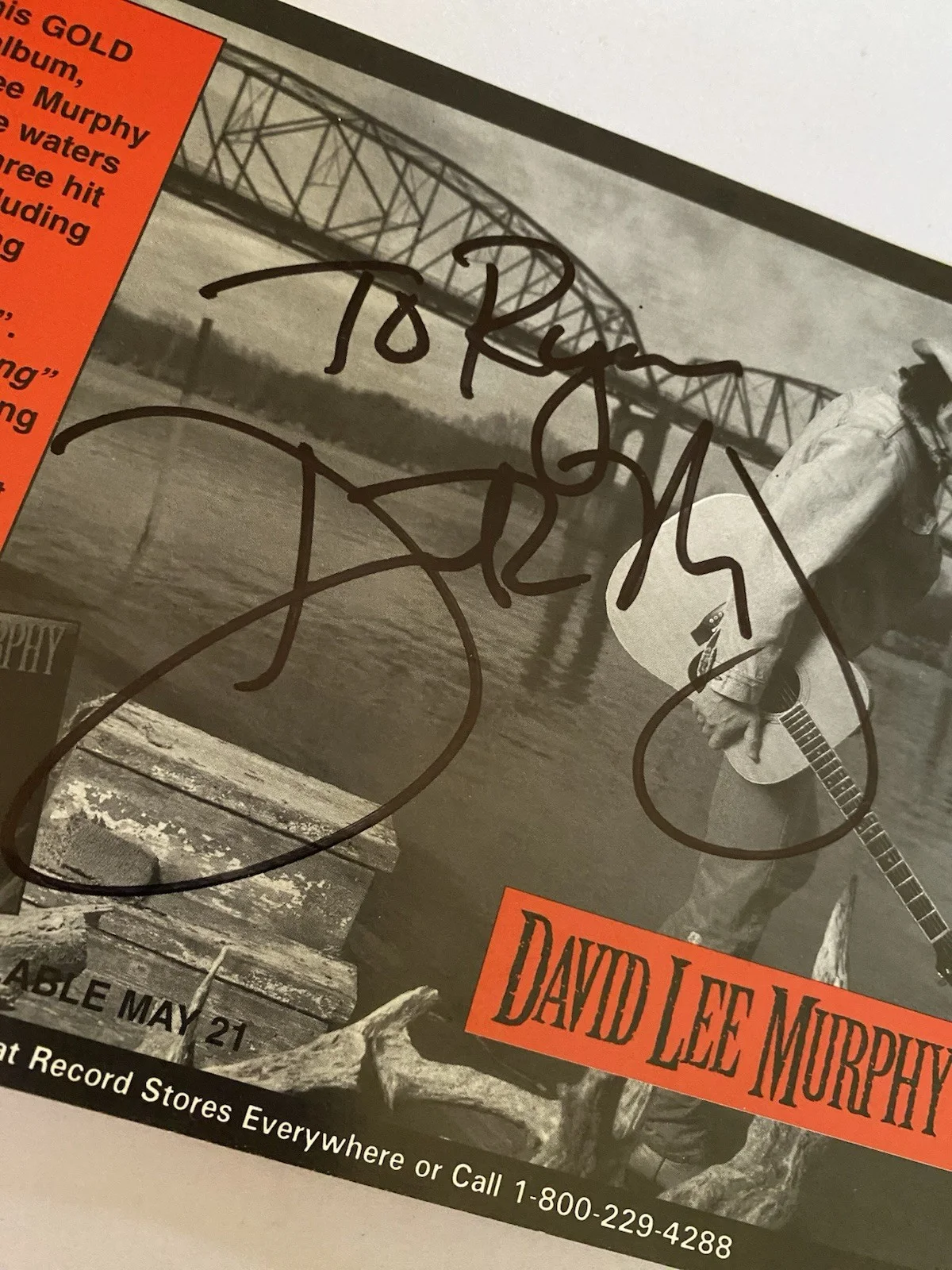 Autographed Music Photo Of David Lee Murphy 5.5x8.5 Getting Out The Good Stuff, изображение 4