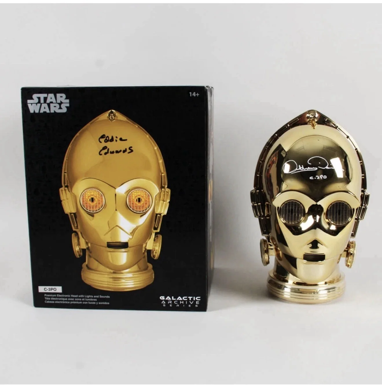 ANTHONY DANIELS — Anthony Daniels Signed Galactic Archive Series JSA Electronic Head, ￼￼￼, image 2