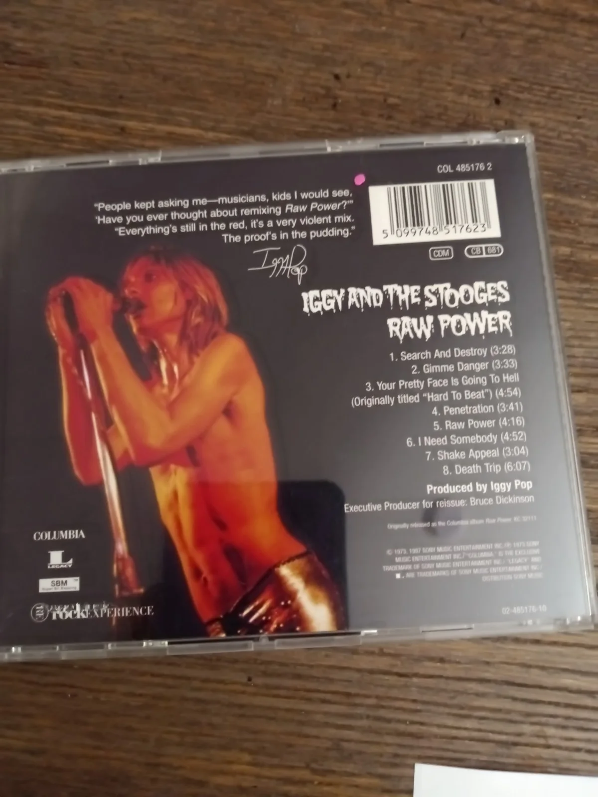 Iggy Pop Signed Autographed CD sleeve Raw Power With COA, image 3