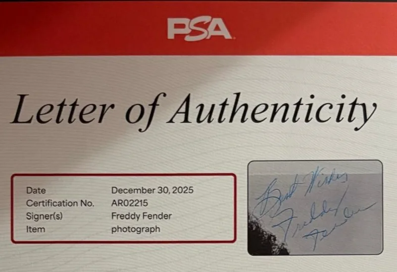 Freddy Fender — FREDDY FENDER SIGNED AUTOGRAPHED 8X10 PHOTO COUNTRY MUSIC YOU READY RARE PSA LOA, изображение 5