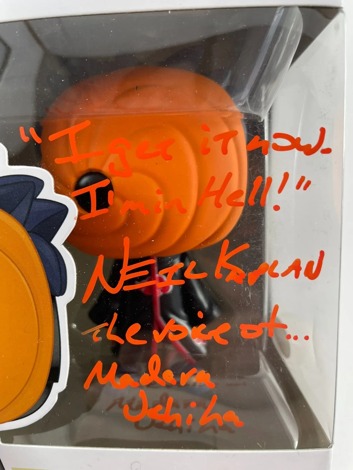 Neil Kaplan — Neil Kaplan Signed Naruto Shippuden Tobi Funko POP! Authentic Autograph JSA COA, image 2