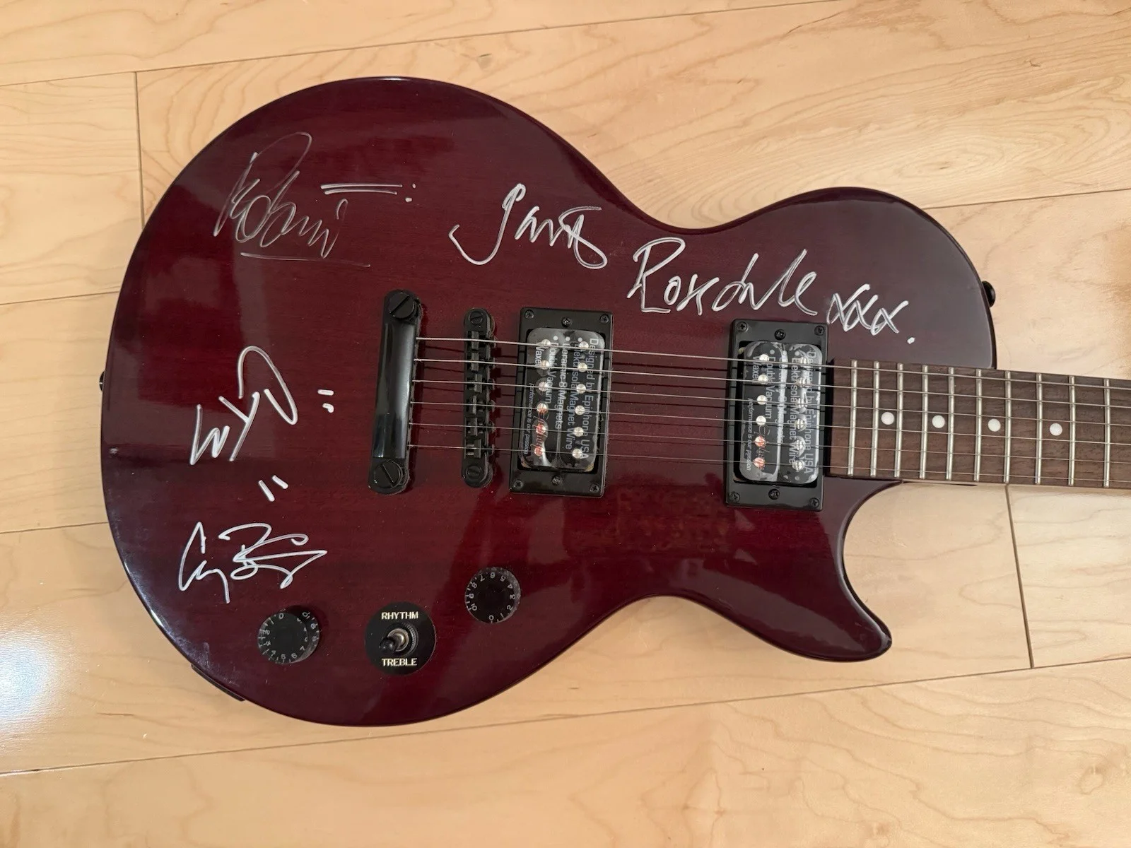 GAVIN ROSSDALE SIGNED CUSTOM & BUSH Cast ELECTRIC GUITAR JSA Letter, image 2