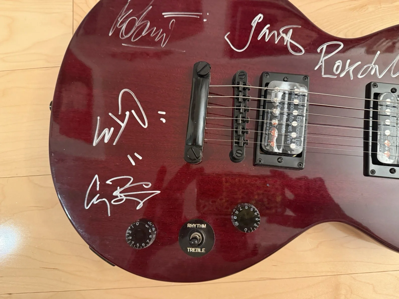 GAVIN ROSSDALE SIGNED CUSTOM & BUSH Cast ELECTRIC GUITAR JSA Letter, image 3