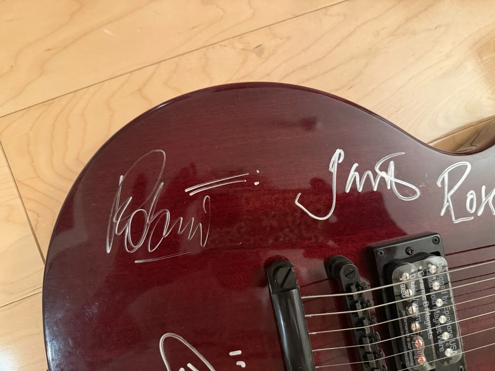 GAVIN ROSSDALE SIGNED CUSTOM & BUSH Cast ELECTRIC GUITAR JSA Letter, image 4