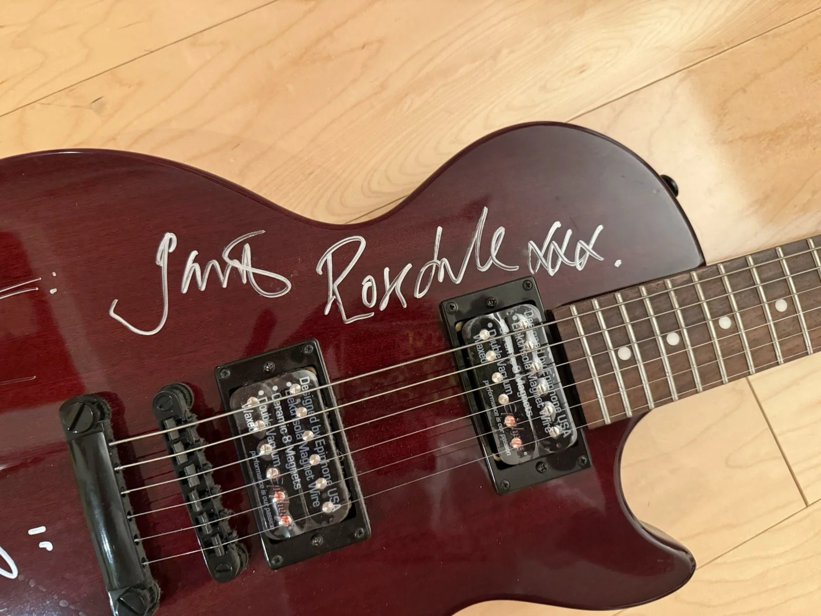 GAVIN ROSSDALE SIGNED CUSTOM & BUSH Cast ELECTRIC GUITAR JSA Letter, image 5