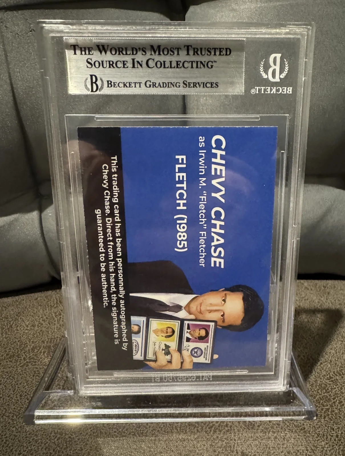 Chevy Chase — 💥 Chevy Chase Auto- Fletch movie Custom Trading Card Lakers- BGS Beckett 🏀, изображение 2