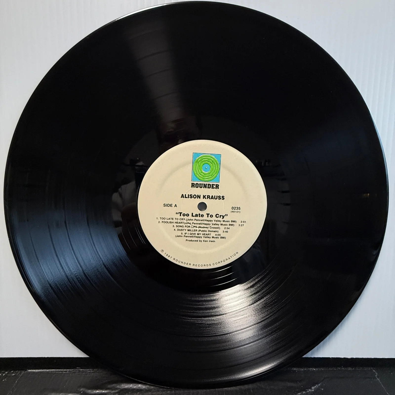 ALISON KRAUSS "Too Late To Cry" AUTOGRAPHED on cutcorner cover NM vinyl album!, изображение 5