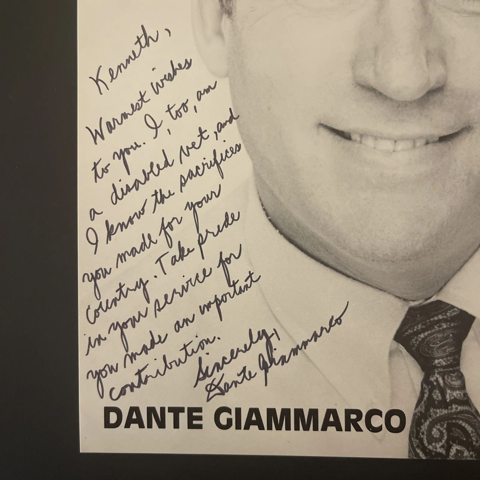 DANTE GIAMMARCO The Messenger: Hand Signed Celebrity Photo 8 x 10” / KSK, изображение 2