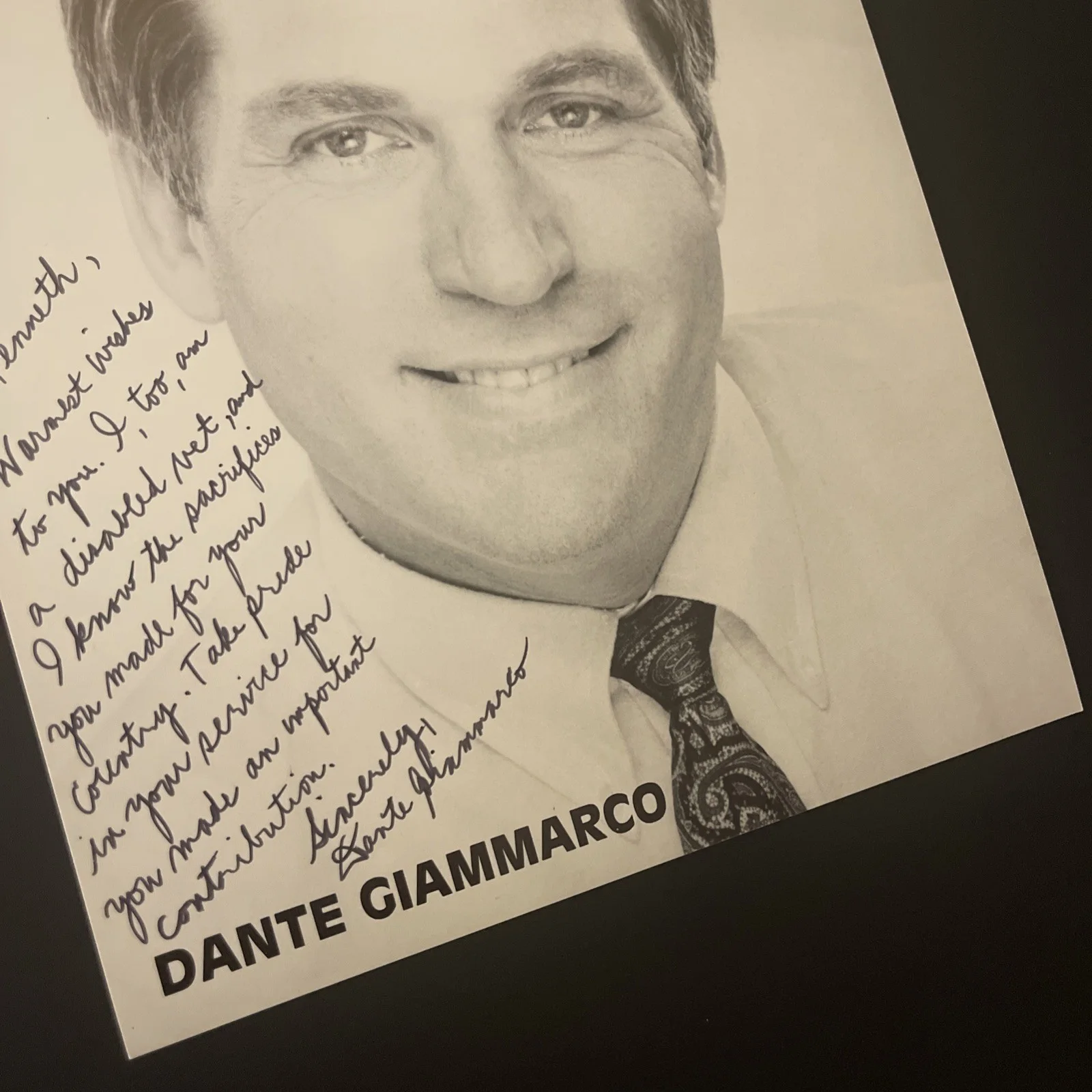 DANTE GIAMMARCO The Messenger: Hand Signed Celebrity Photo 8 x 10” / KSK, изображение 4