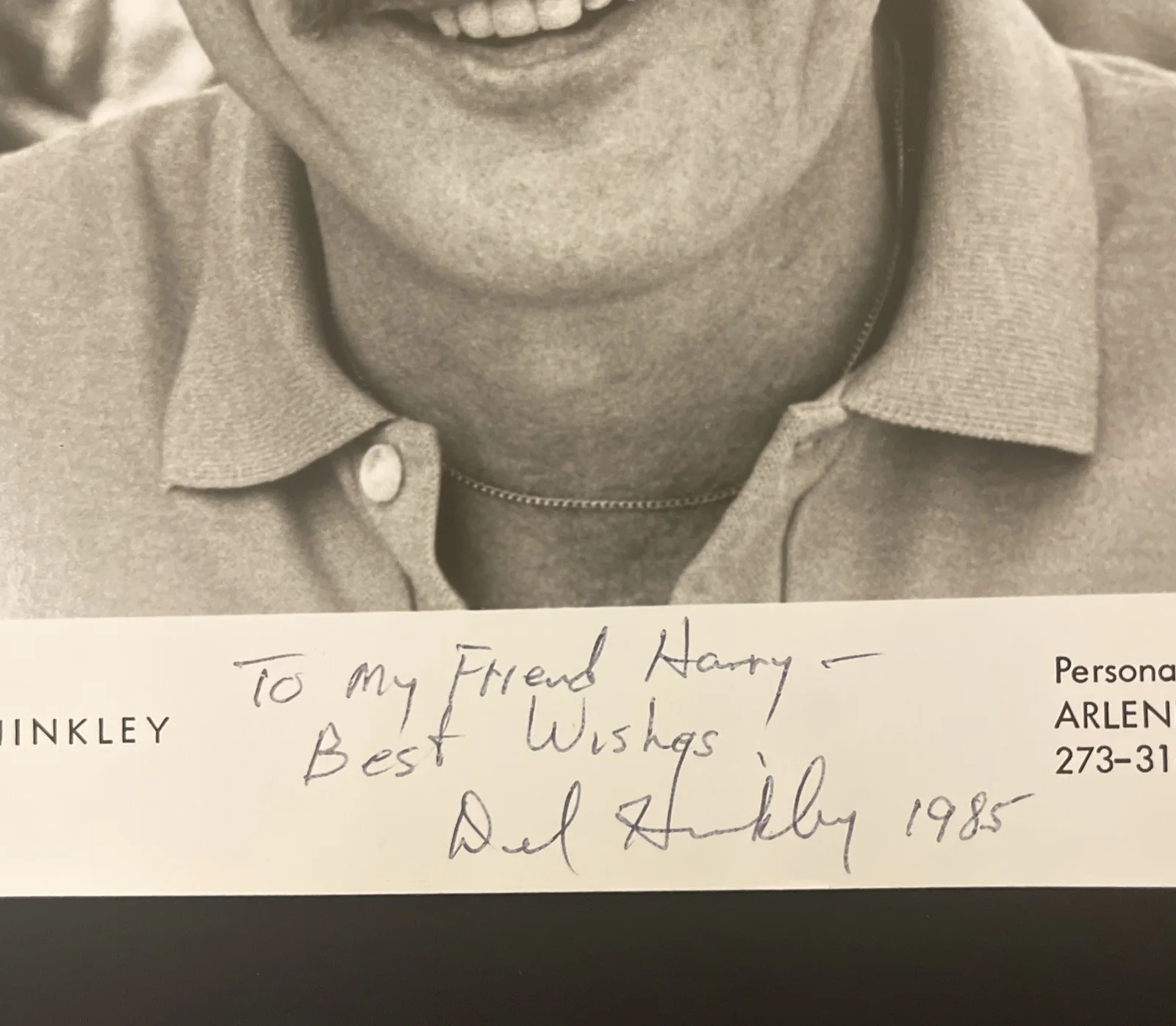 DEL HINKLEY Kojak, Quincy M.E.: Hand Signed Celebrity Photo 8 x 10” / KSK, изображение 2