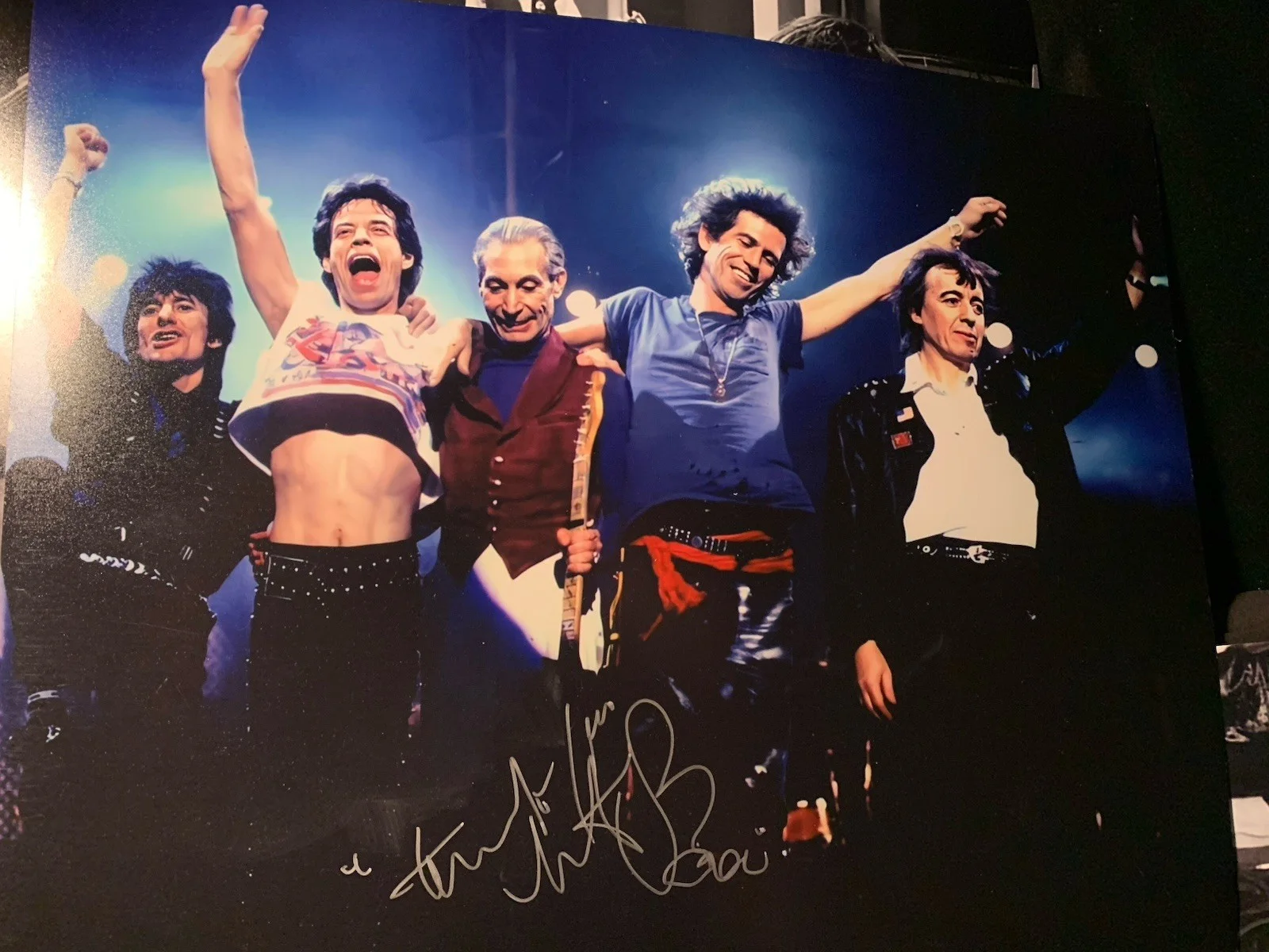charlie watts signed 11x14 Photo Auto The Rolling Stones, изображение 2
