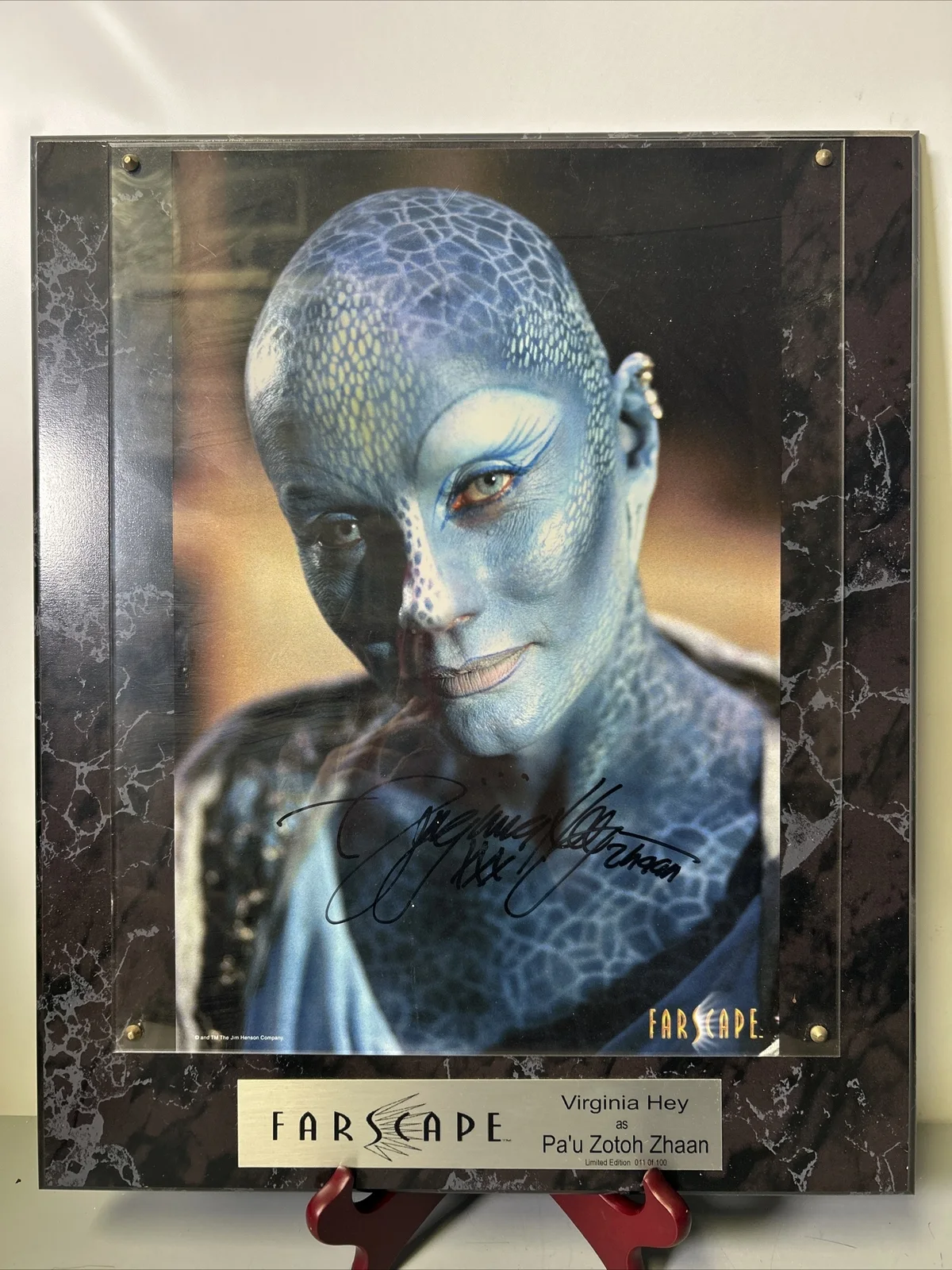 Virginia Hey — Virginia Hey As Pa’u Zotoh Zhaan 10x15 Signed Photo Farscape Autograph 17 Of 100