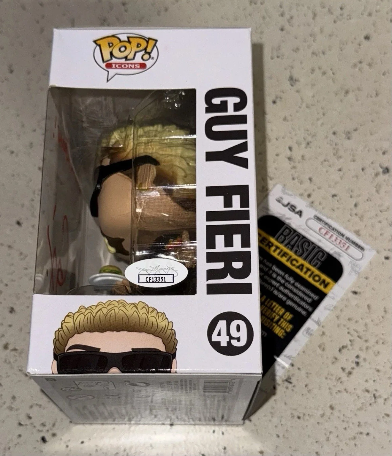Guy Fieri — GUY FIERI SIGNED JSA FUNKO POP VINYL FLAVORTOWN DINER DRIVE INS DIVES AUTOGRAPH, изображение 2
