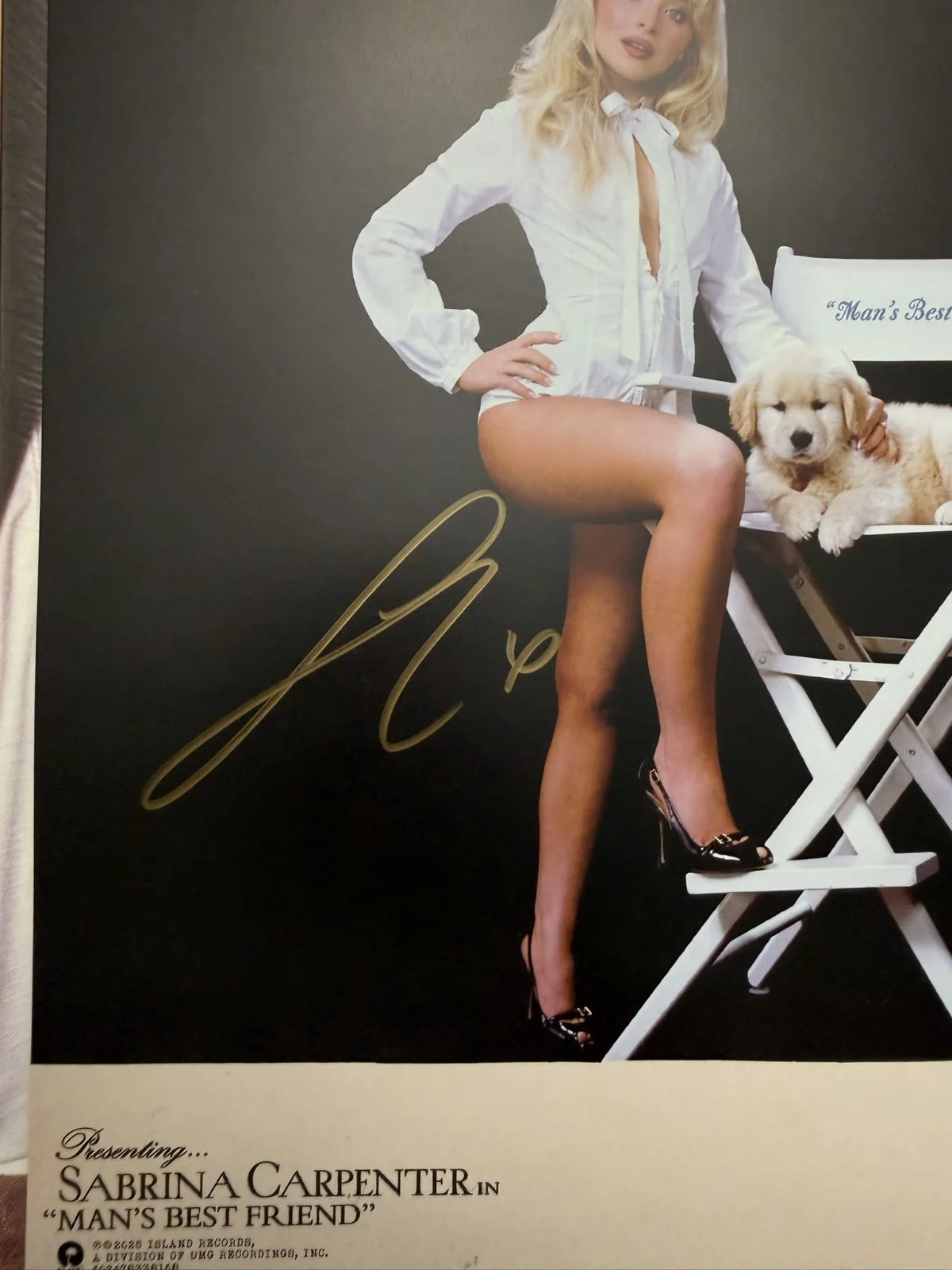 Sabrina Carpenter SIGNED Alt Vinyl Man’s Best Friend Autograph ACOA SP26123, изображение 2