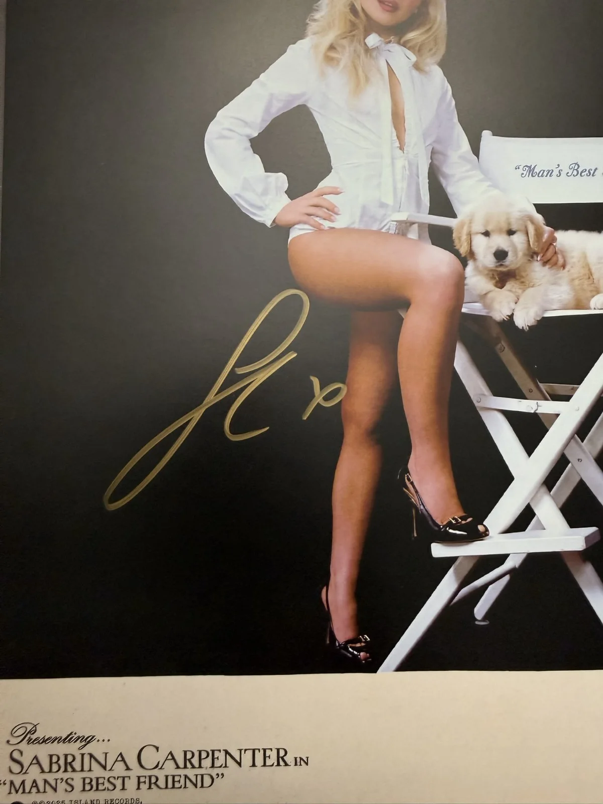Sabrina Carpenter SIGNED Man’s Best Friend Alt Vinyl Autograph ACOA SP26121, изображение 2