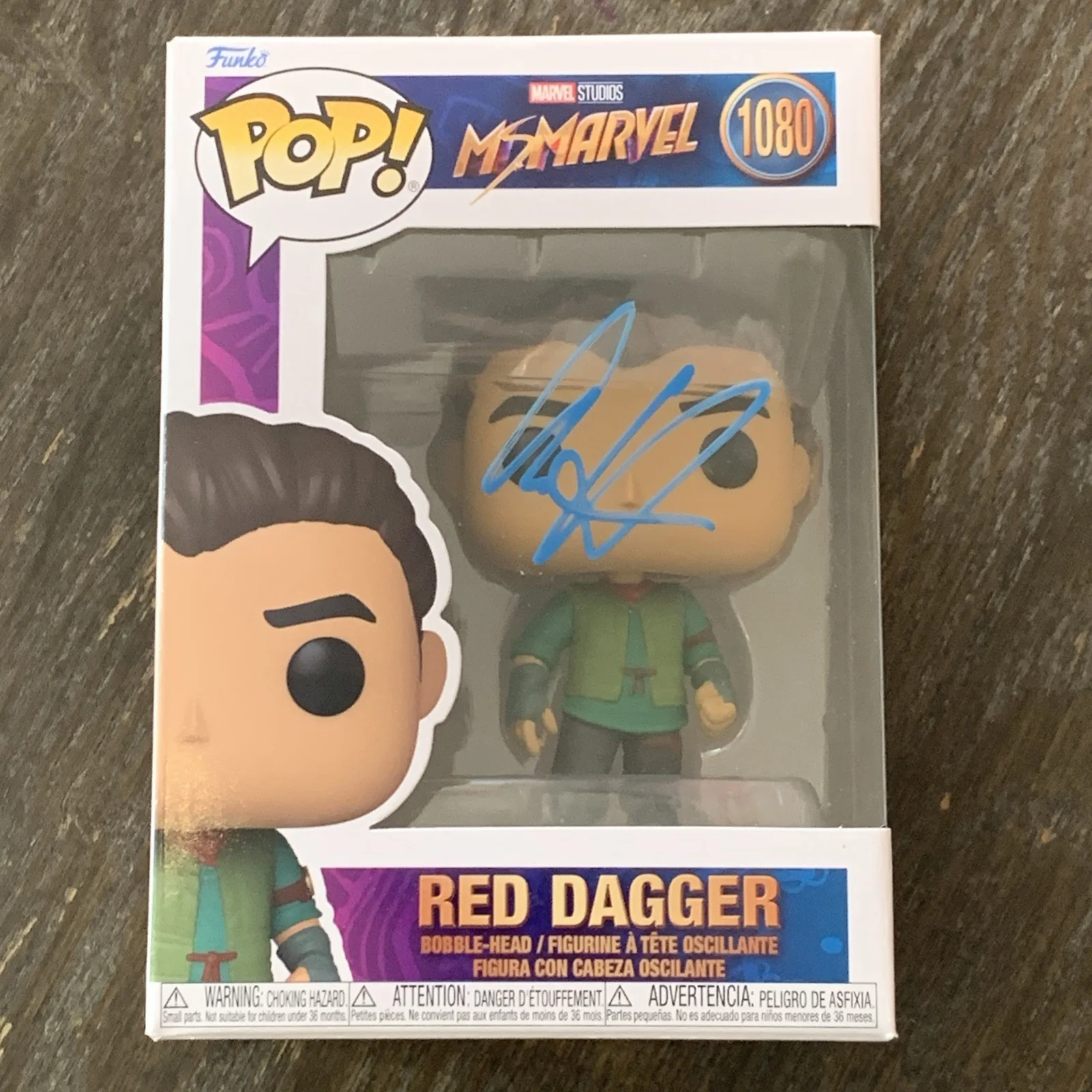 Aramis Knight — Aramis Knight Signed Funko Pop Ms. Marvel Red Dagger #1080 Autograph Beckett COA