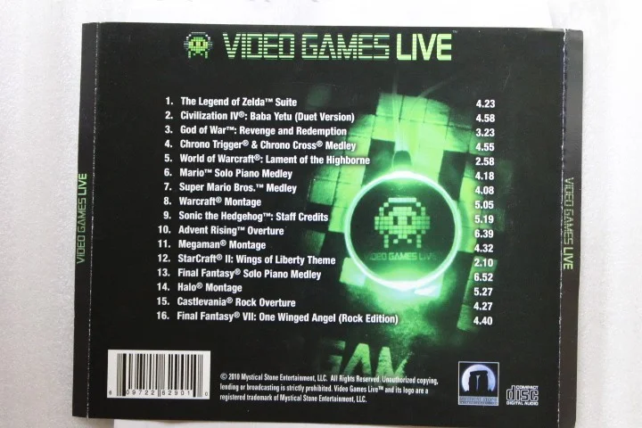 Video Games Live No CD Autographed Cover + Backart, image 2