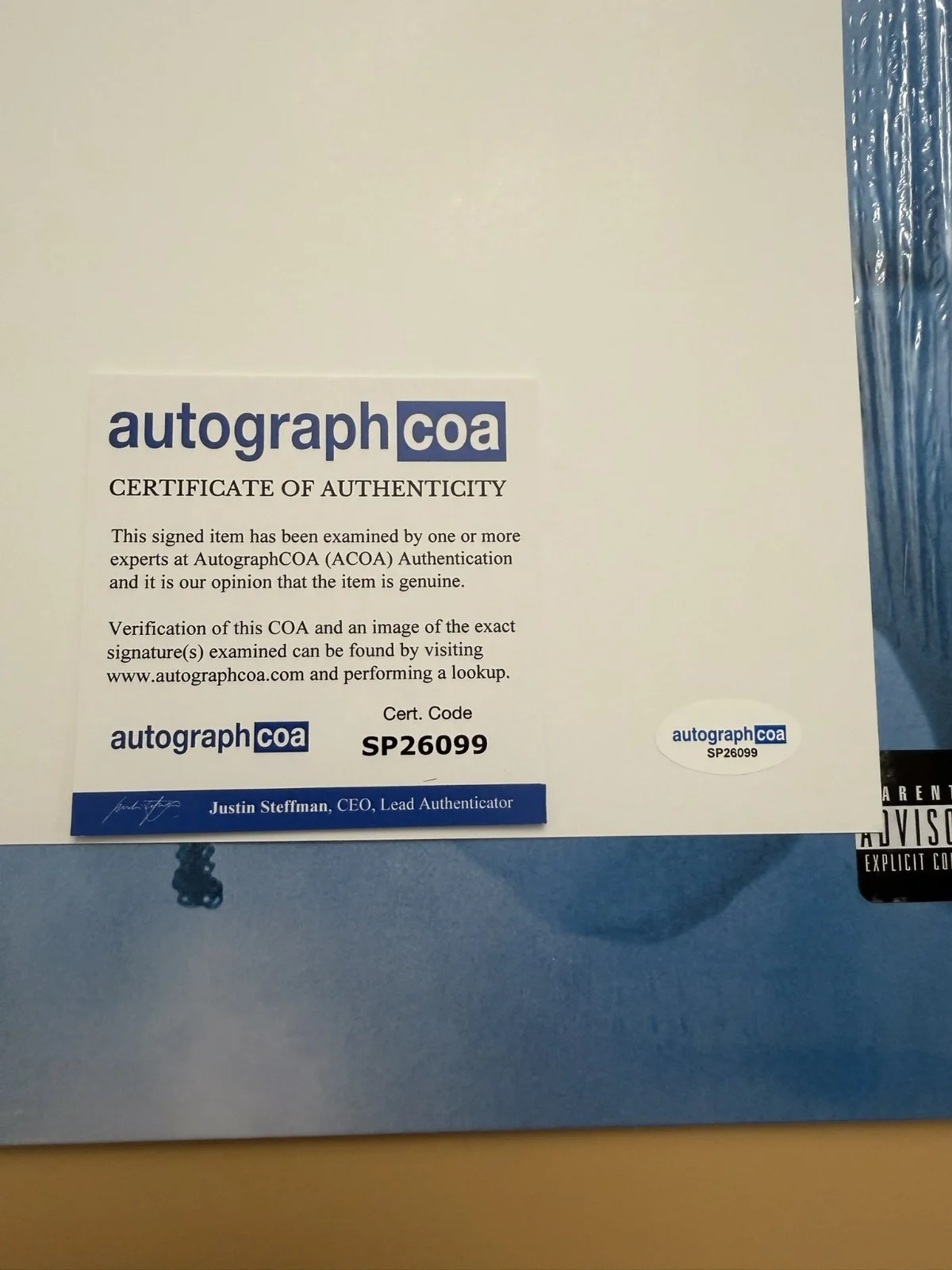 SIGNED Lorde Virgin Art Card Photograph Vinyl LP Autograph SP26099, image 3
