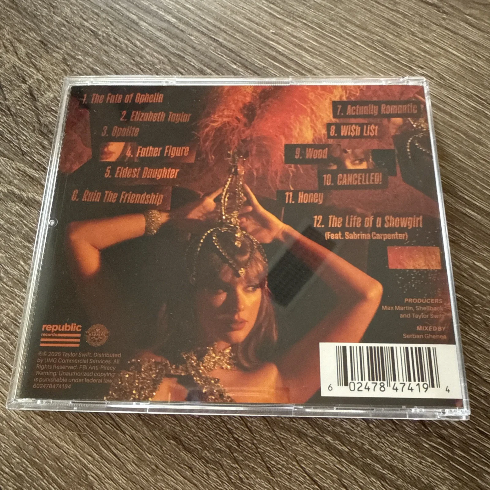 SIGNED Taylor Swift The Life Of A Showgirl Photo and CD, image 5