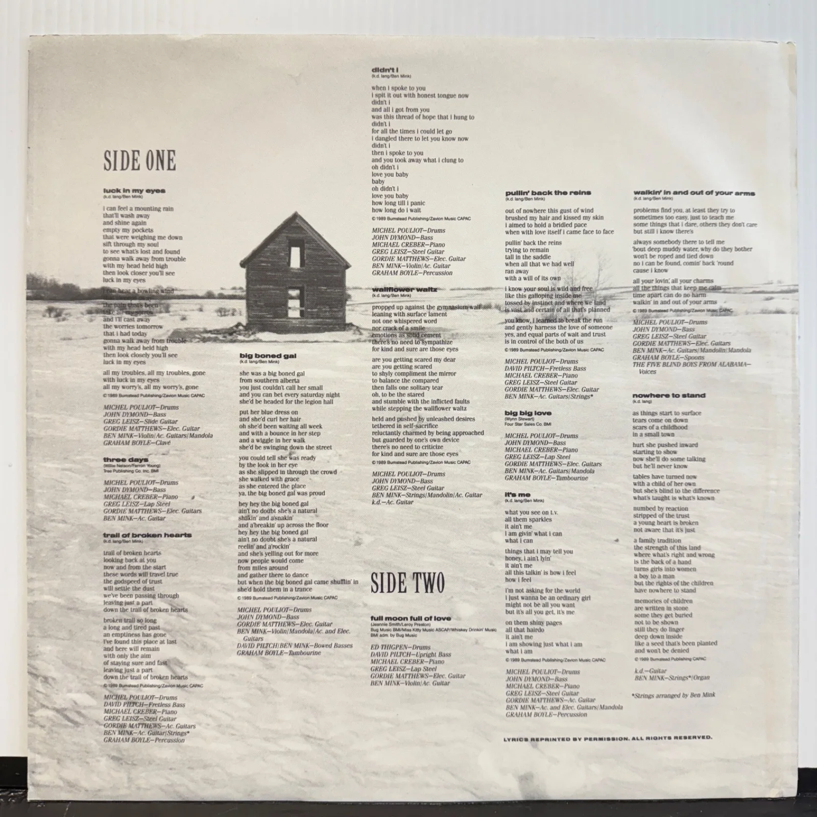 K.D. LANG "Absolute Torch And Twang" AUTOGRAPHED USA vinyl album SIRE 1-25877 NM, изображение 4
