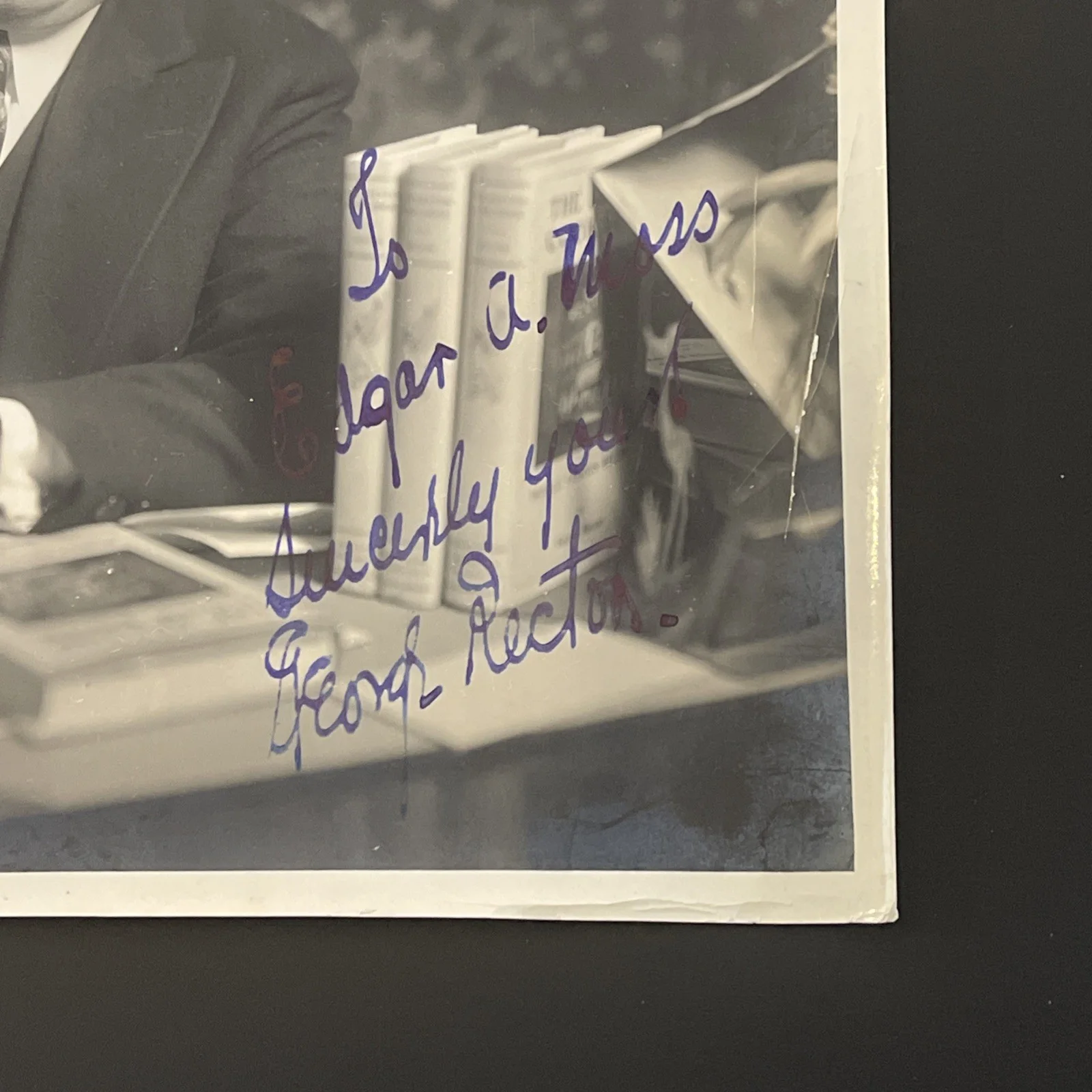 GEORGE RECTOR Actor/Food Writer/Restaurateur: Signed Celebrity Photo 8x10” /KSK, изображение 2