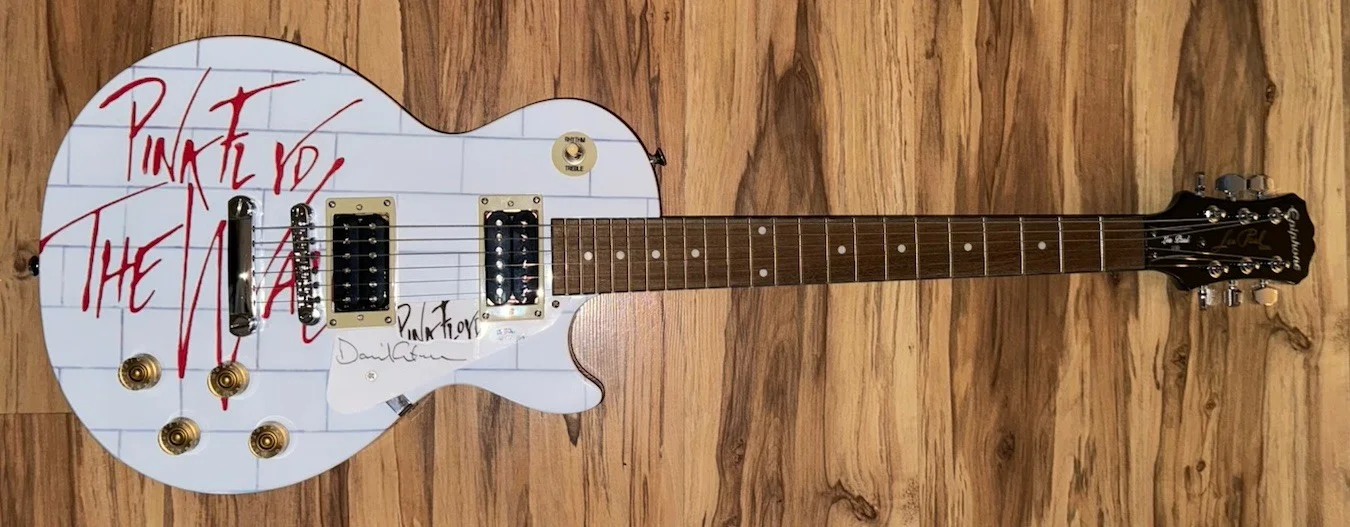 David Gilmour Signed Pink Floyd "The Wall" Les Paul Epiphone Guitar PSA/DNA LOA, изображение 4