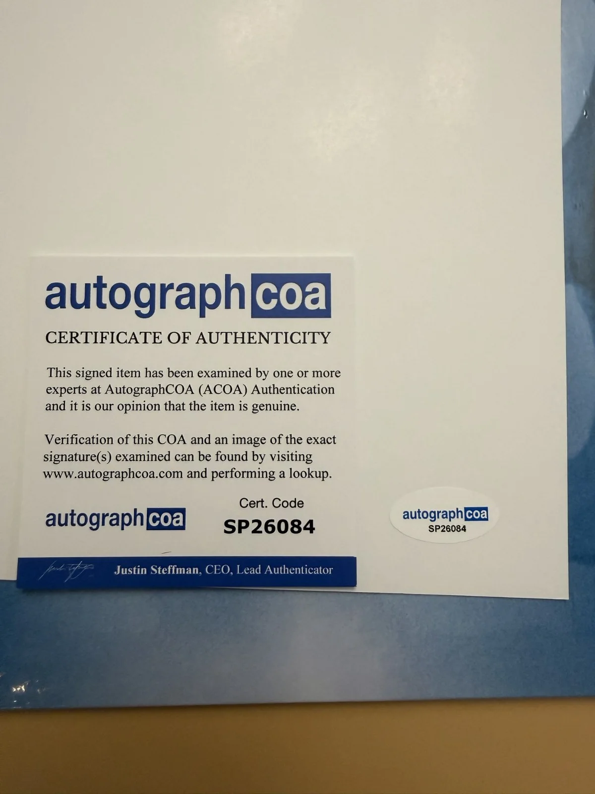 SIGNED Lorde Virgin Art Card Photograph Vinyl LP COA SP26084, image 3