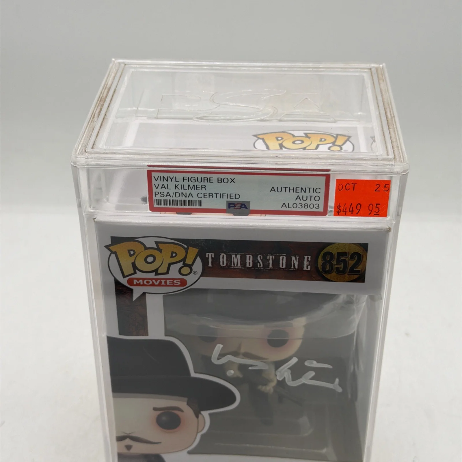 Val Kilmer — Val Kilmer Signed Tombstone Doc Holliday Funko Pop #852 PSA HARD CASED AUTH. DNA, изображение 5