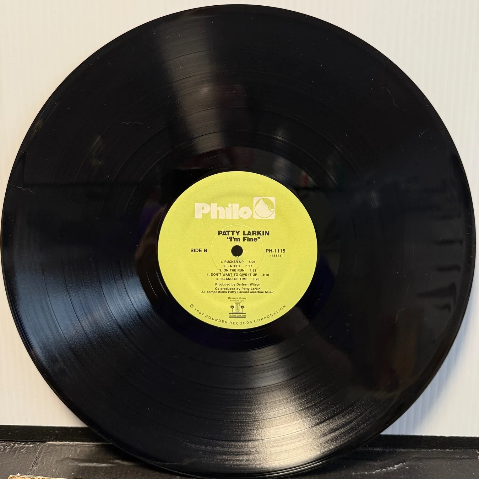 PATTY LARKIN "I'm Fine" AUTOGRAPHED USA vinyl album PHILO PH 1115 ULTRASONIC NM, изображение 5
