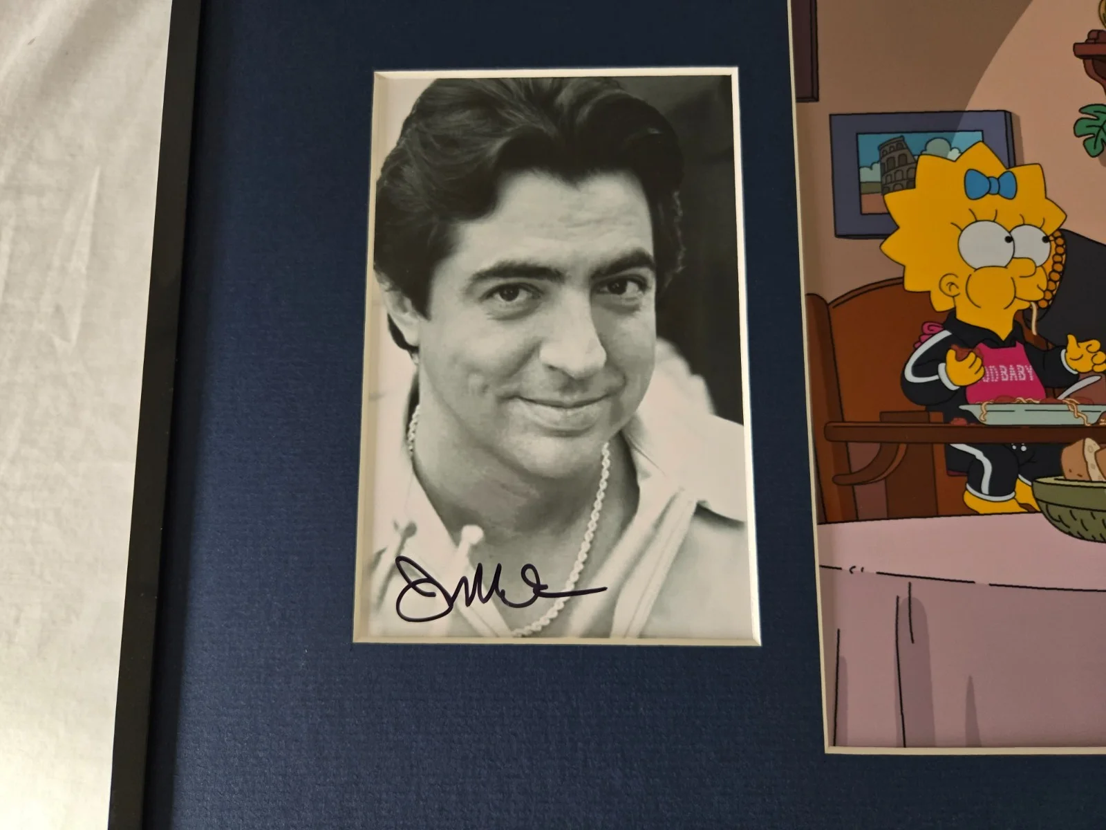 Joe Mantegna Simpsons Fat Tony Signed Photo Display Framed 12x18, image 2
