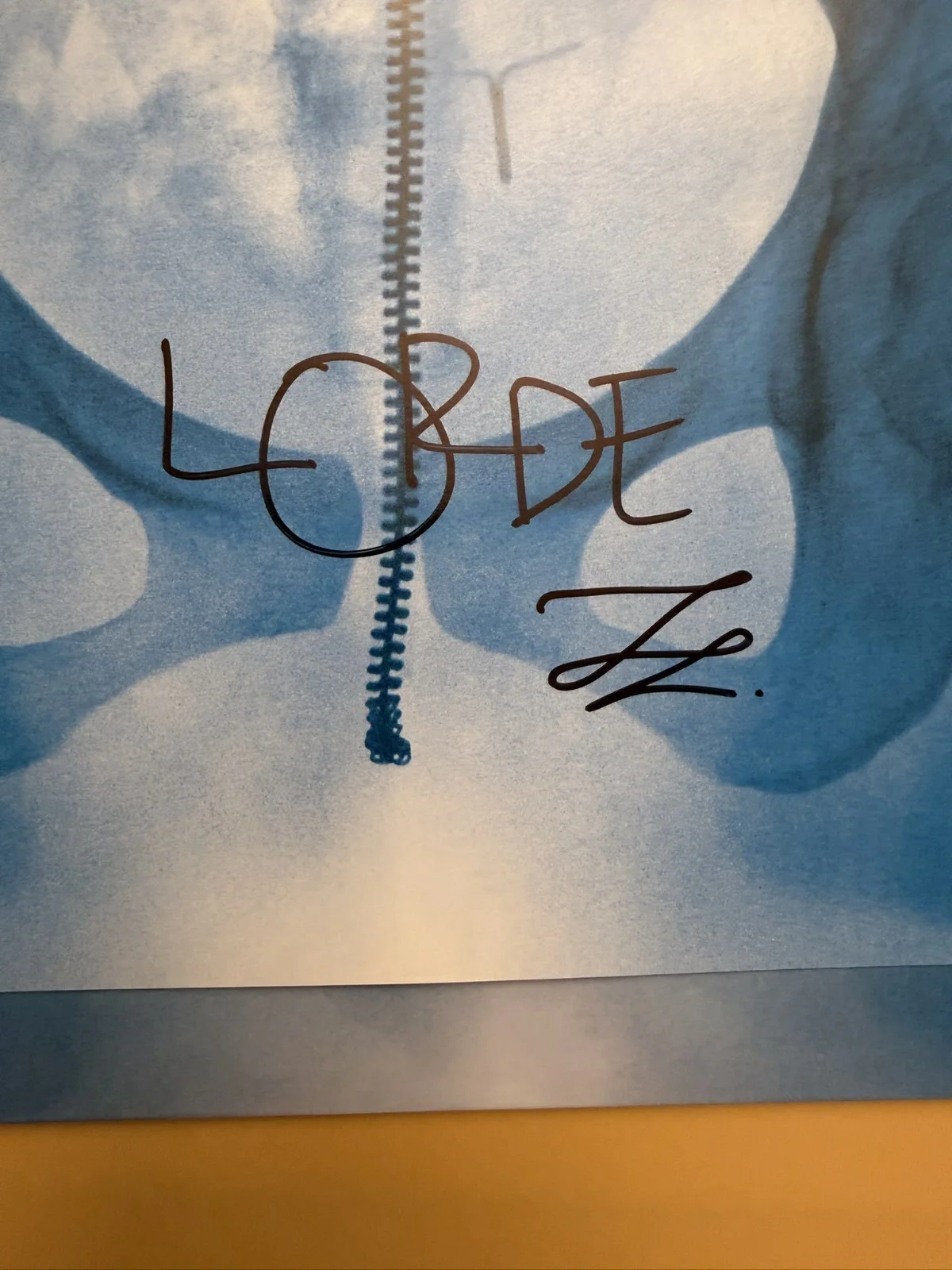Lorde SIGNED Virgin Art Card Photo & Vinyl LP COA Autograph SP26072, изображение 2