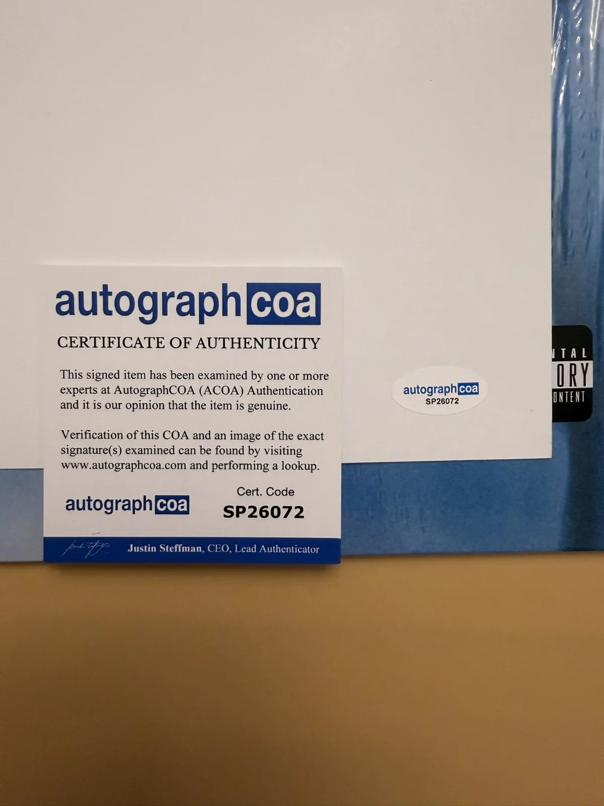 Lorde SIGNED Virgin Art Card Photo & Vinyl LP COA Autograph SP26072, изображение 3