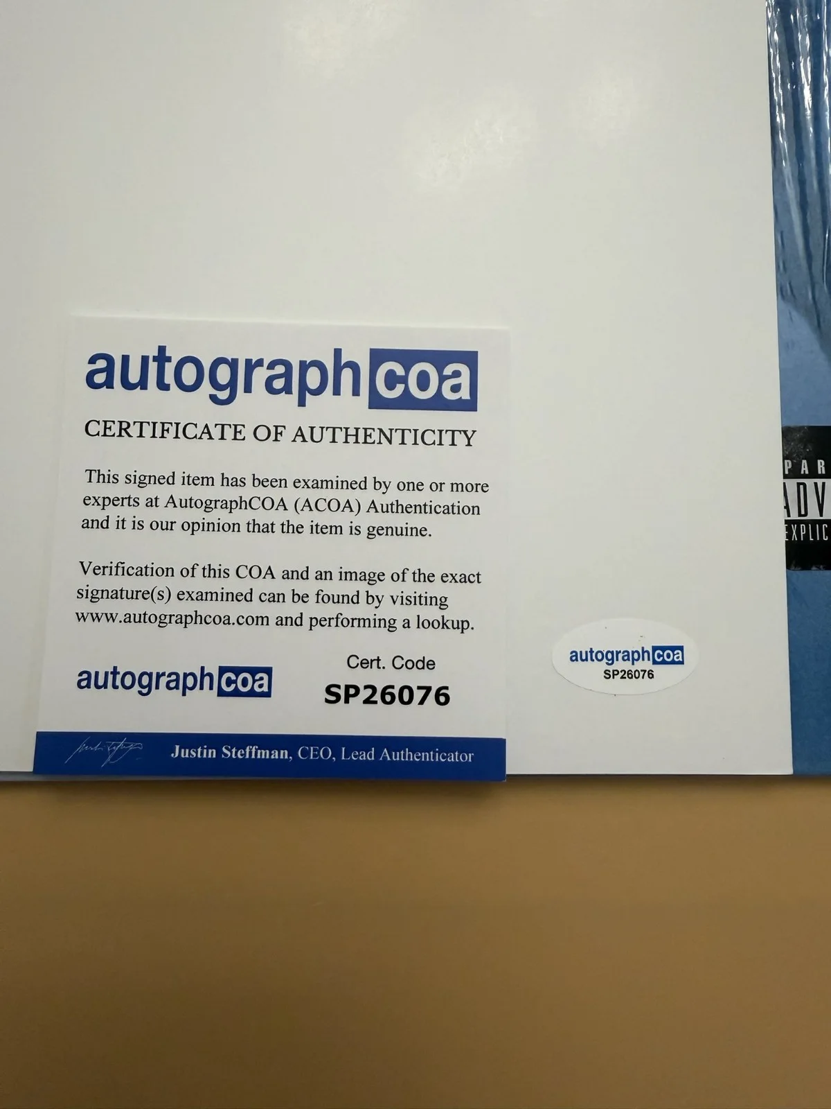Lorde Virgin SIGNED Art Card Photograph & Vinyl LP Autograph COA SP26076, изображение 3