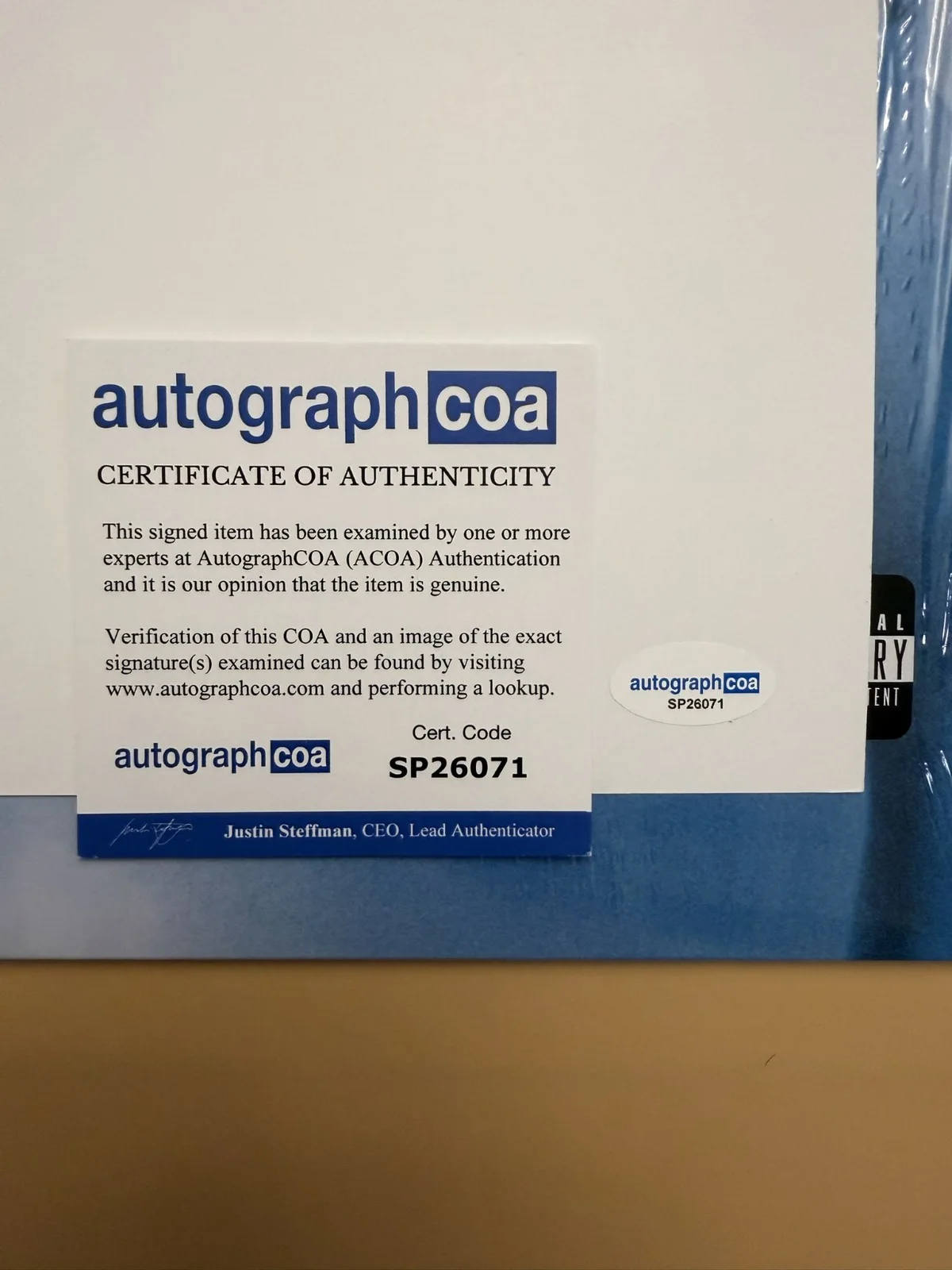 SIGNED Lorde Virgin Art Card Photograph Vinyl LP COA Autograph SP26071, изображение 3