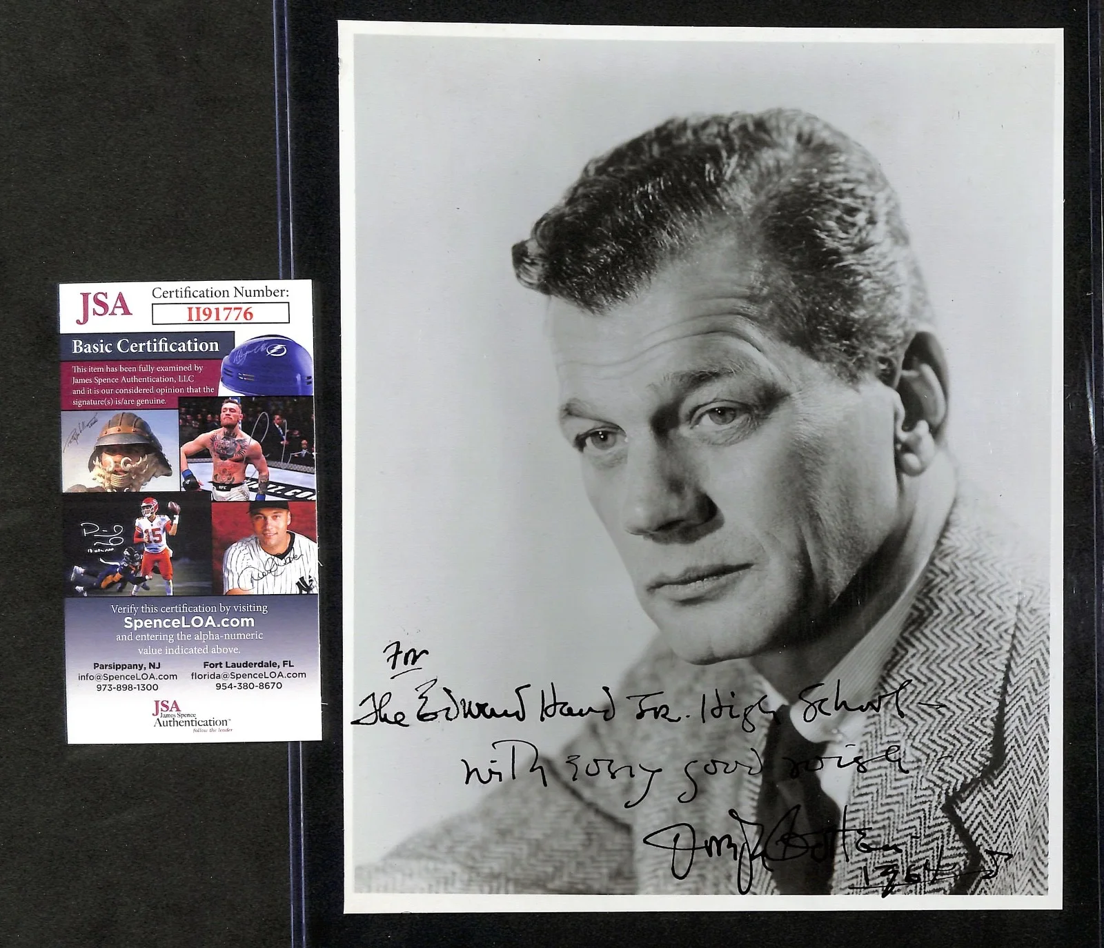Joseph Cotton 8"x10" Photograph Autograph JSA Authentic, image 3