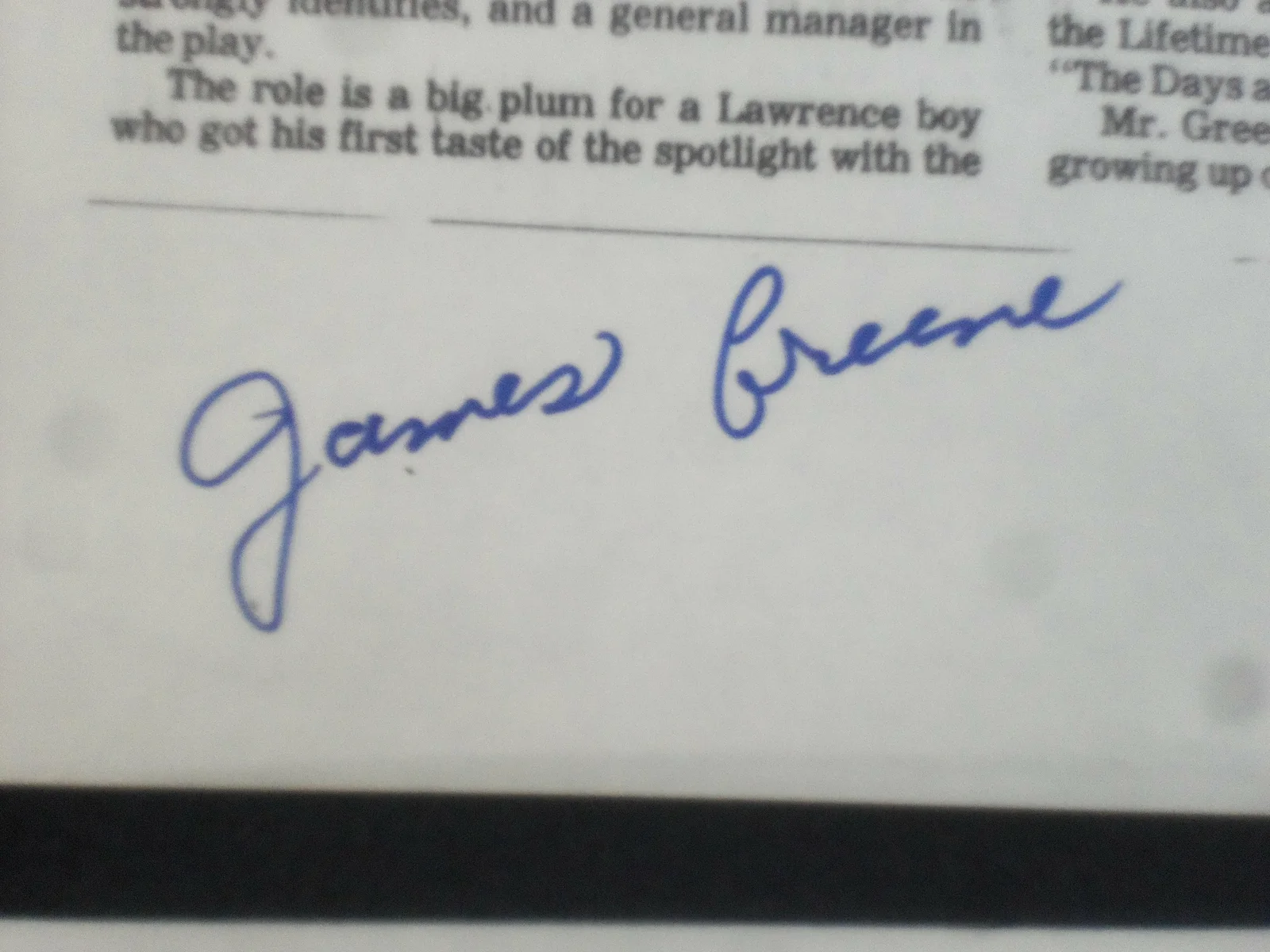 JAMES GREEN 8x10 AUTOGRAPHED PHOTOCOPIES OF A NEWSPAER ARTICLE - LOT OF 2, изображение 2