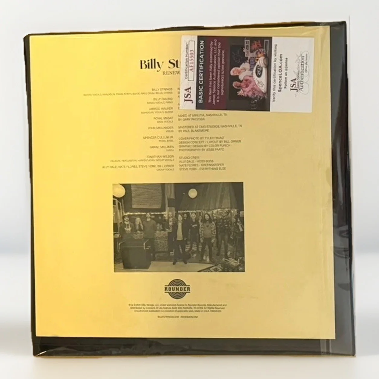 Billy Strings Signed “Renewal” LP Vinyl Album Signed Auto JSA COA Bluegrass, image 2