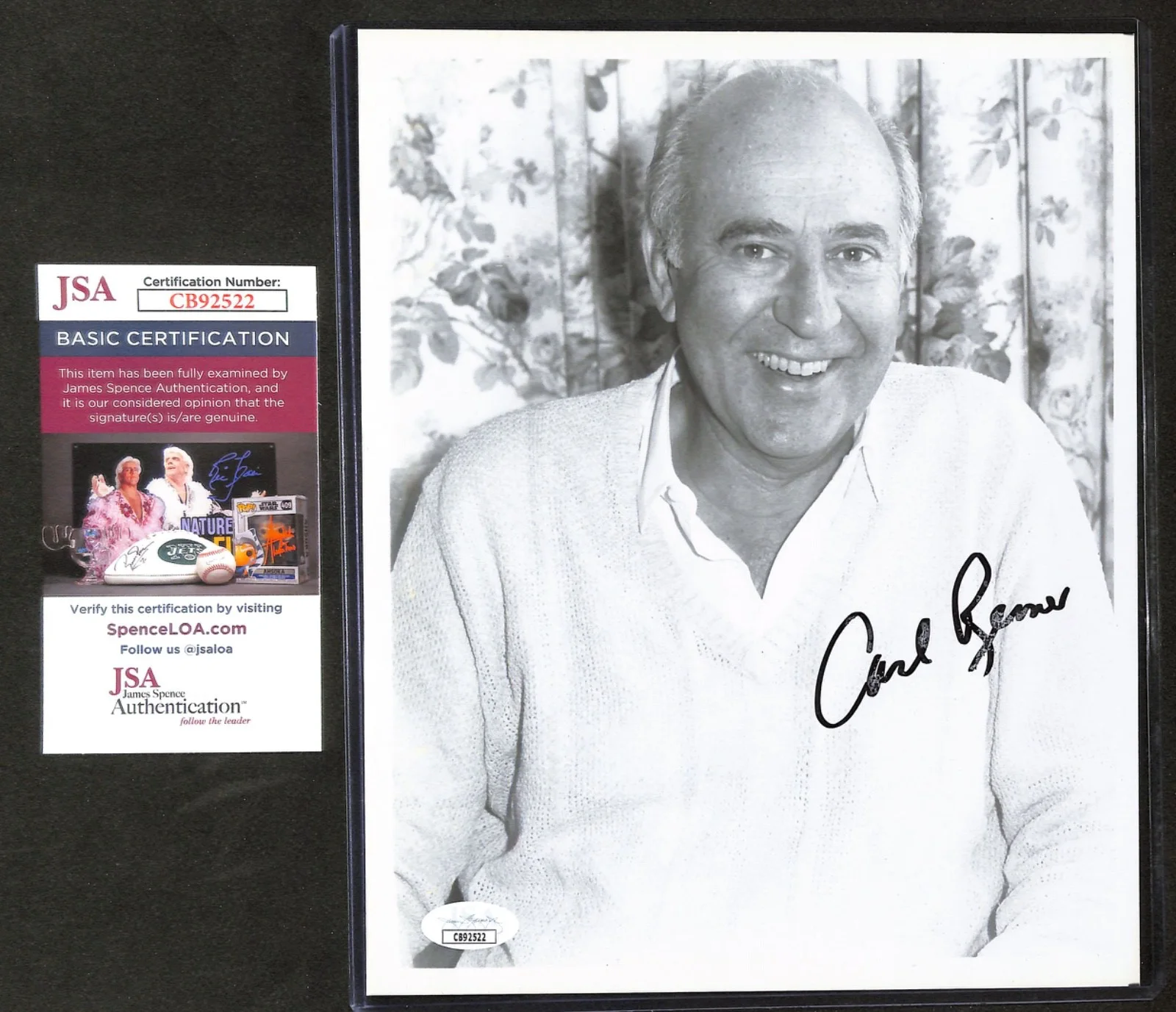 Carl Reiner — Carl Reiner 8"x10" Photograph Autograph JSA Authentic