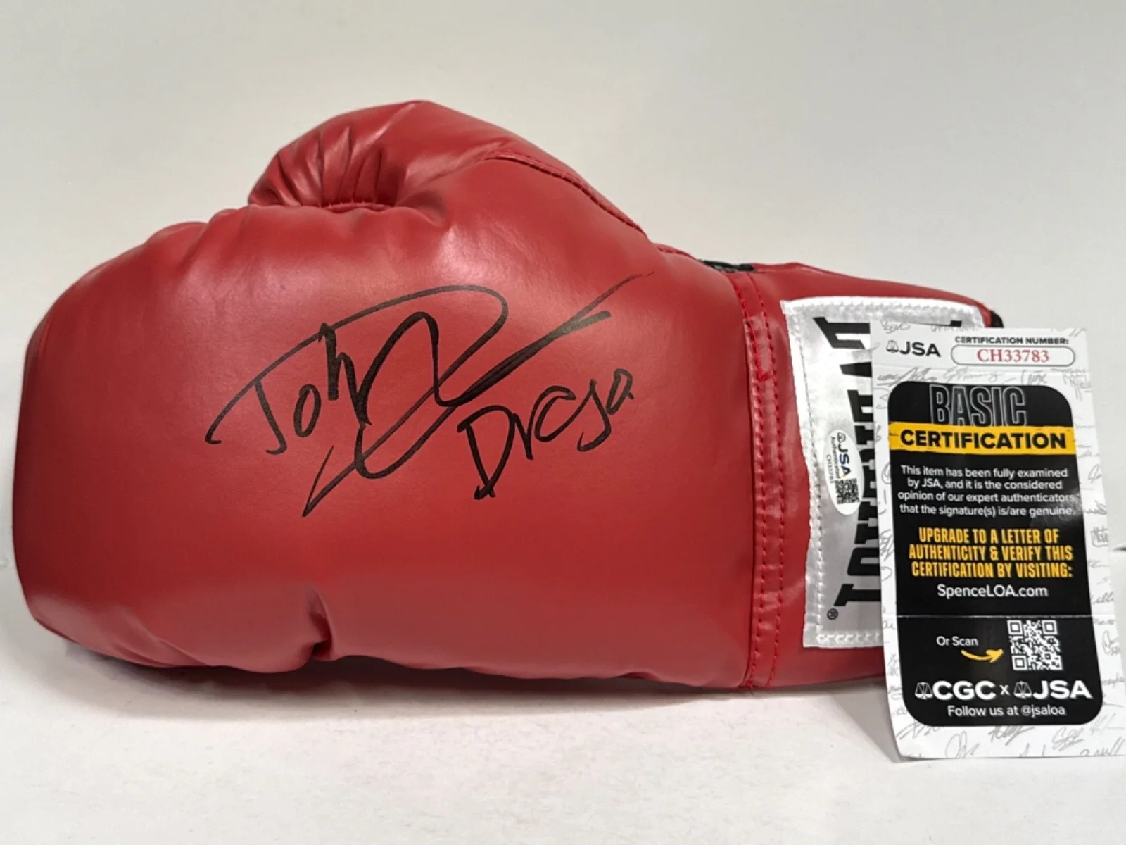 Dolph Lundgren — Dolph Lundgren Signed LH Red Everlast Boxing Glove 'Drago' JSA CH33783, image 2