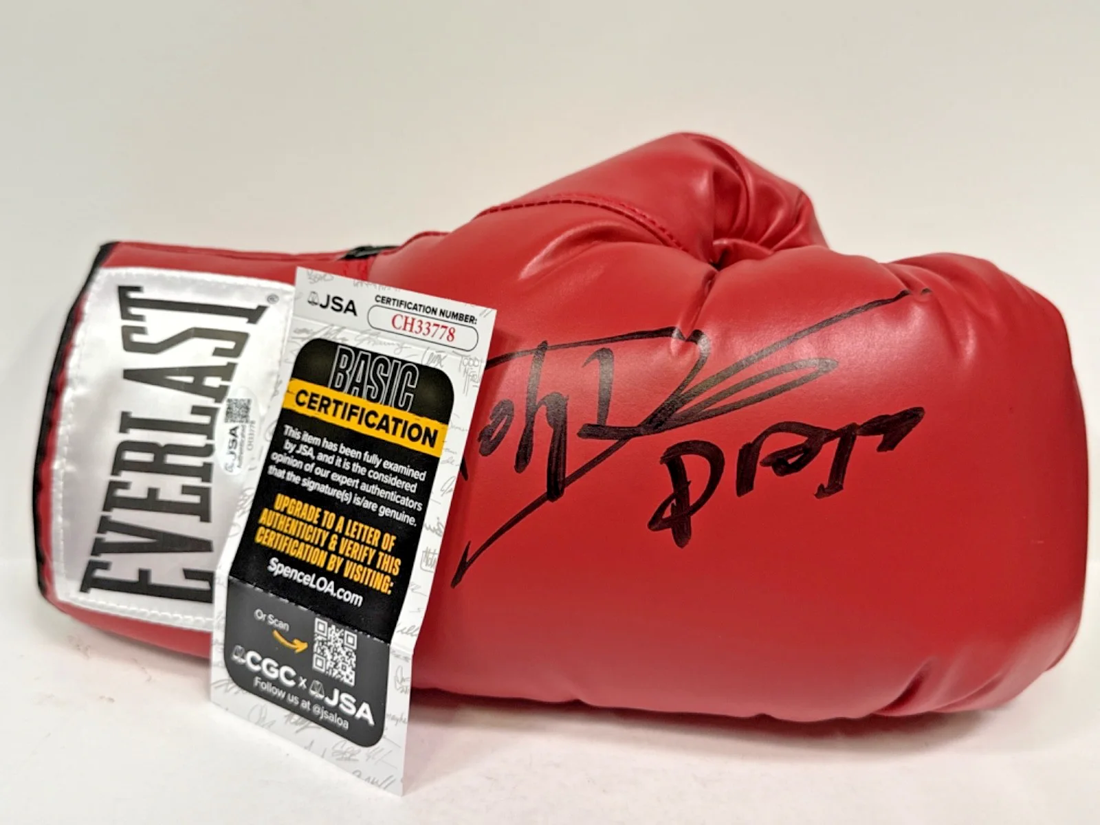 Dolph Lundgren — Dolph Lundgren Signed RH Red Everlast Boxing Glove 'Drago' JSA CH33778, изображение 2