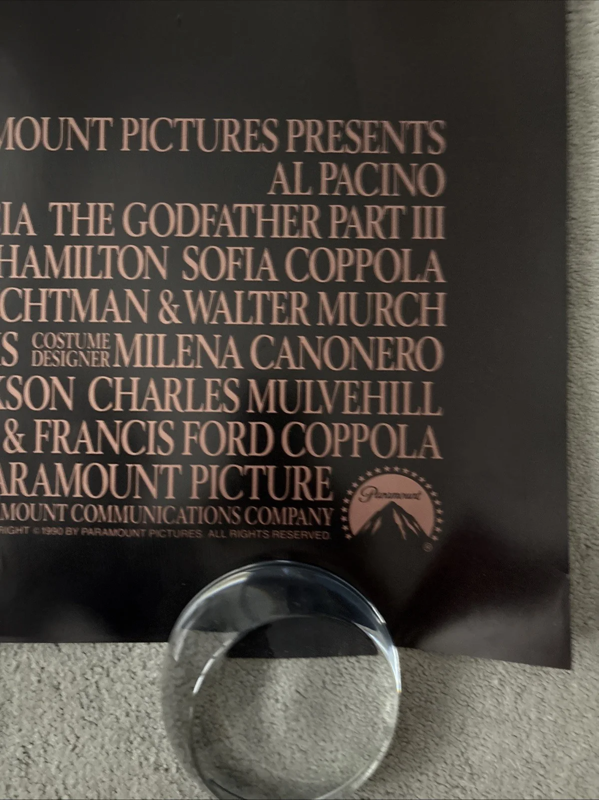 The Godfather Part III (1990) Original US One Sheet Movie Poster, изображение 5