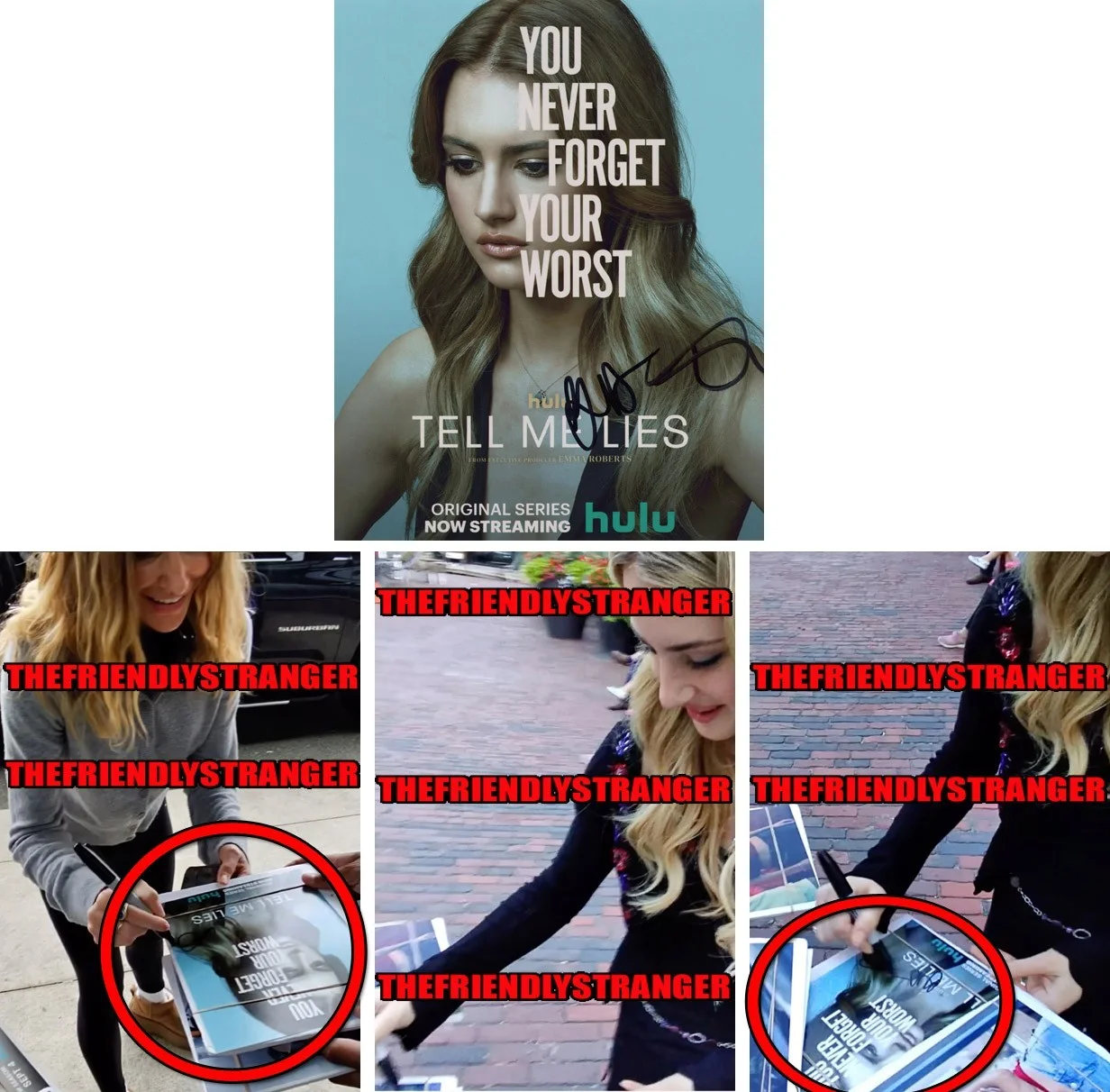 Grace Van Patten & Meaghan Oppenheimer — Grace Van Patten & Writer signed "TELL ME LIES" 8x10 Photo EXACT PROOF f COA