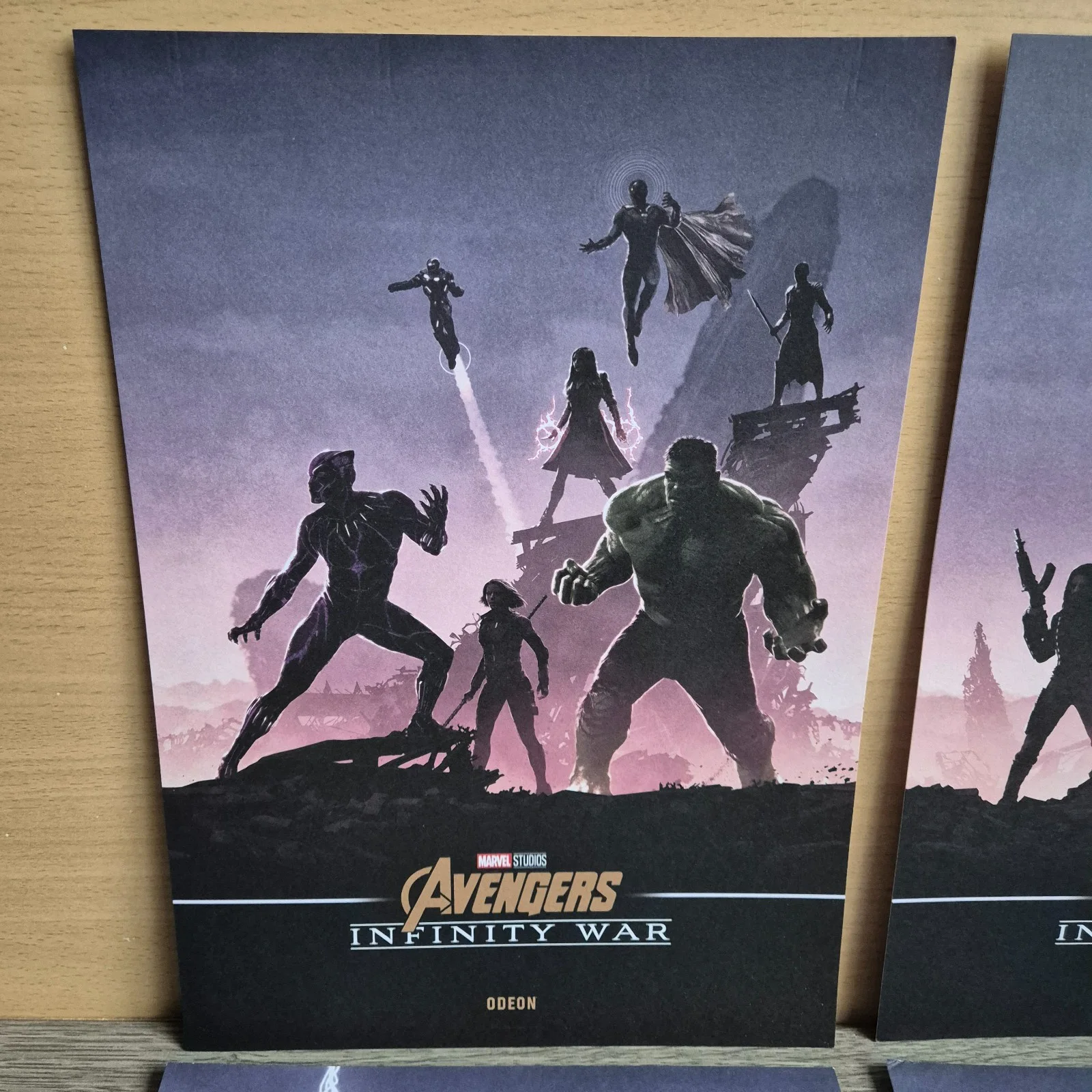 Avengers Infinity War Odeon Poster Set of 4 Marvel A4, image 2