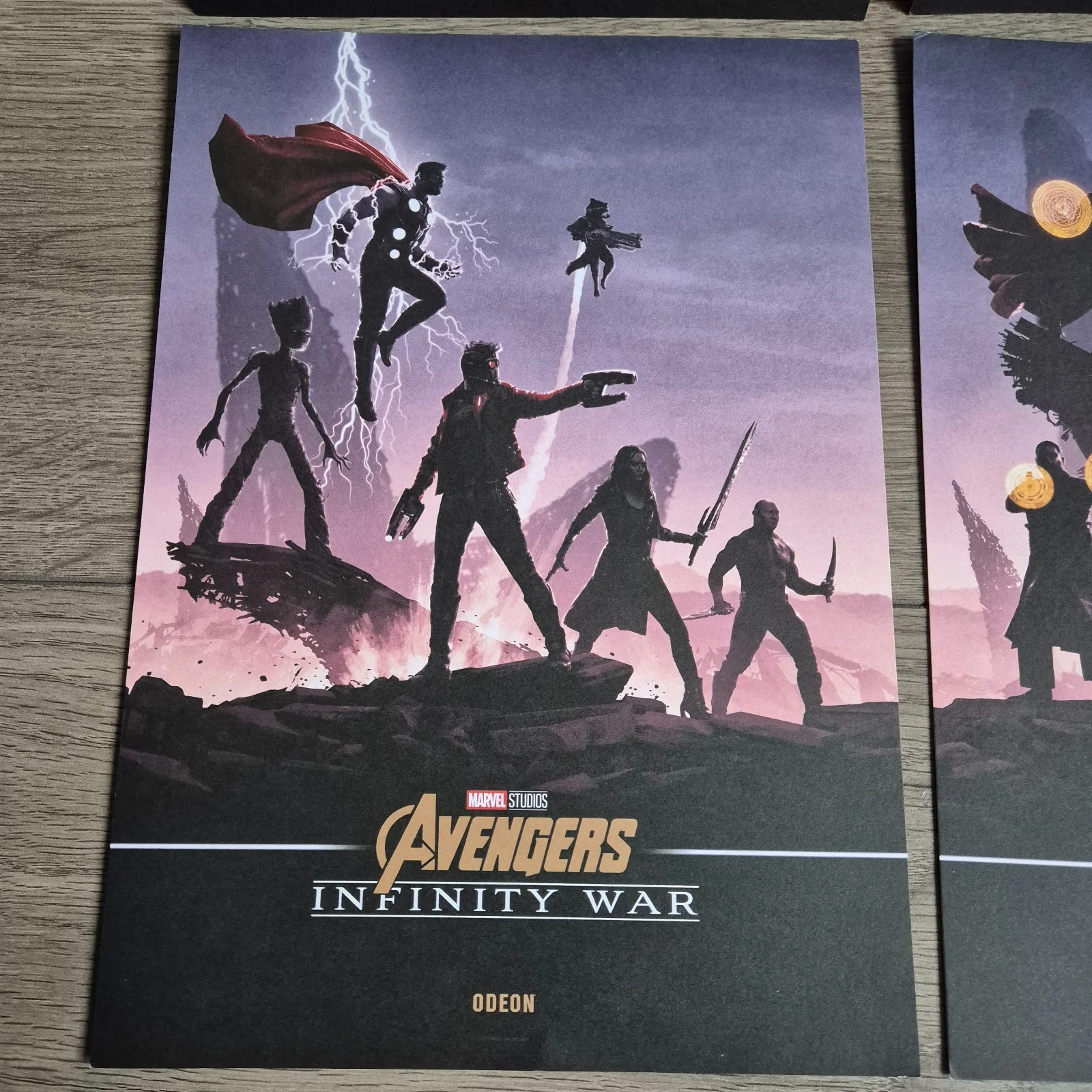 Avengers Infinity War Odeon Poster Set of 4 Marvel A4, image 4