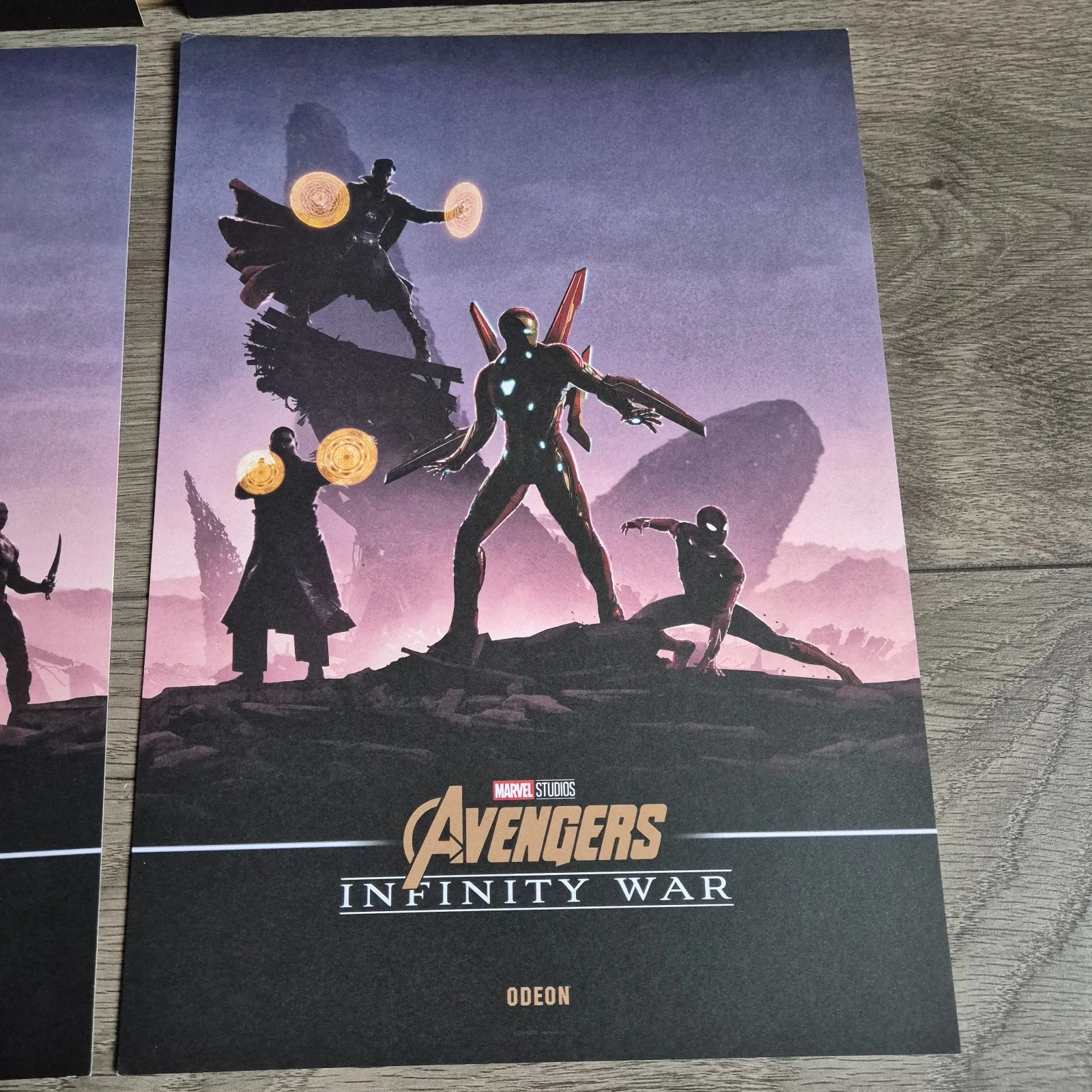 Avengers Infinity War Odeon Poster Set of 4 Marvel A4, image 5
