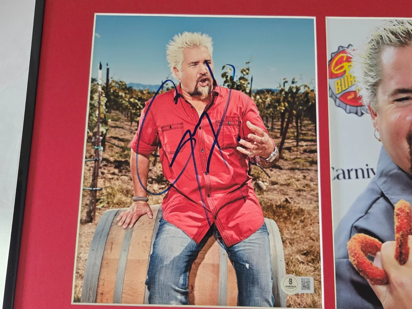 Guy Fieri Signed Photo Framed 16x20 BECKETT BAS Diners Drive-Ins Dives, image 2