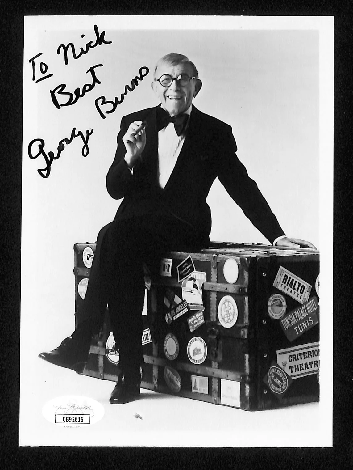 George Burns — George Burns 5”x7” Photograph Personal Autograph JSA Authentic, image 2